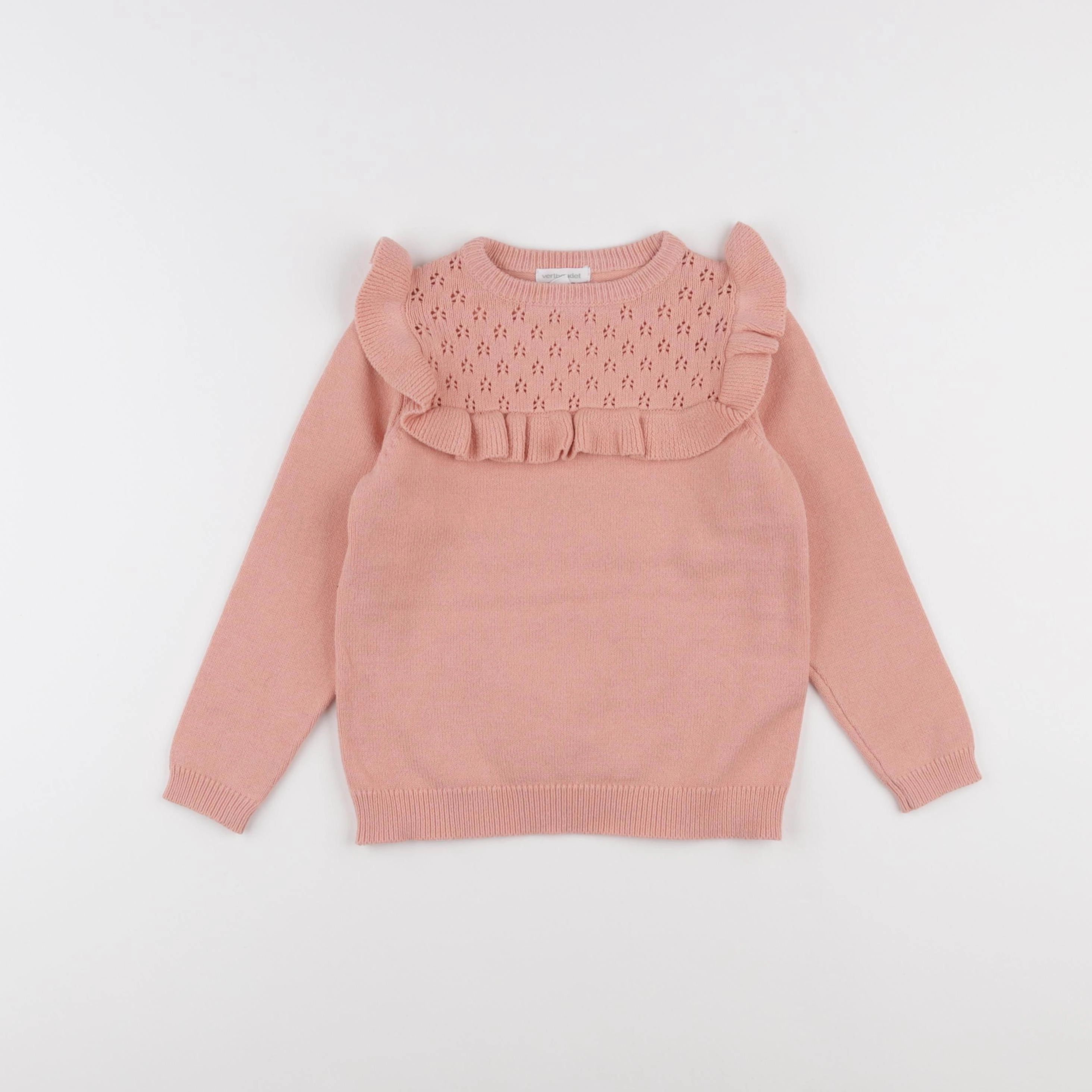 Vertbaudet - pull orange - 6 ans