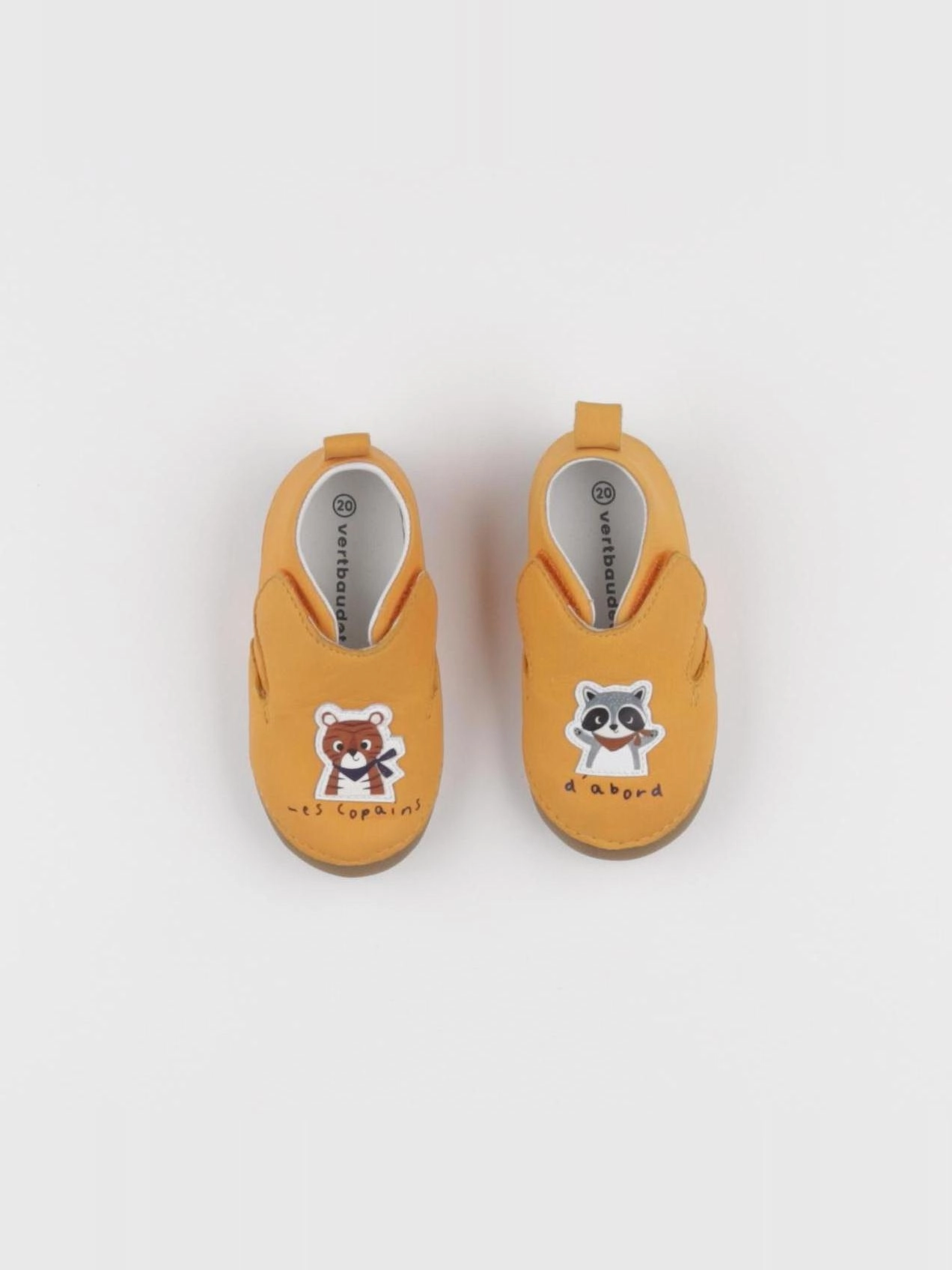Vertbaudet - chaussons orange - pointure 20