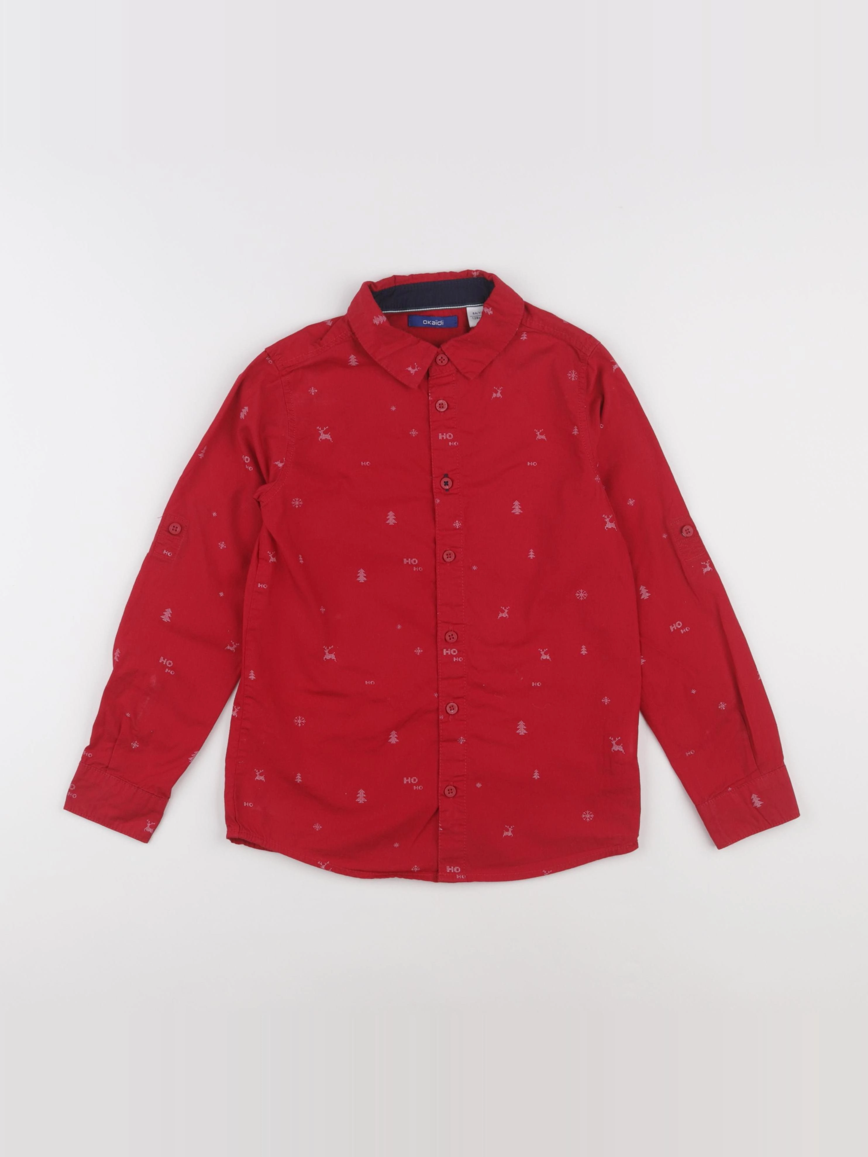 Okaidi - chemise rouge - 8 ans