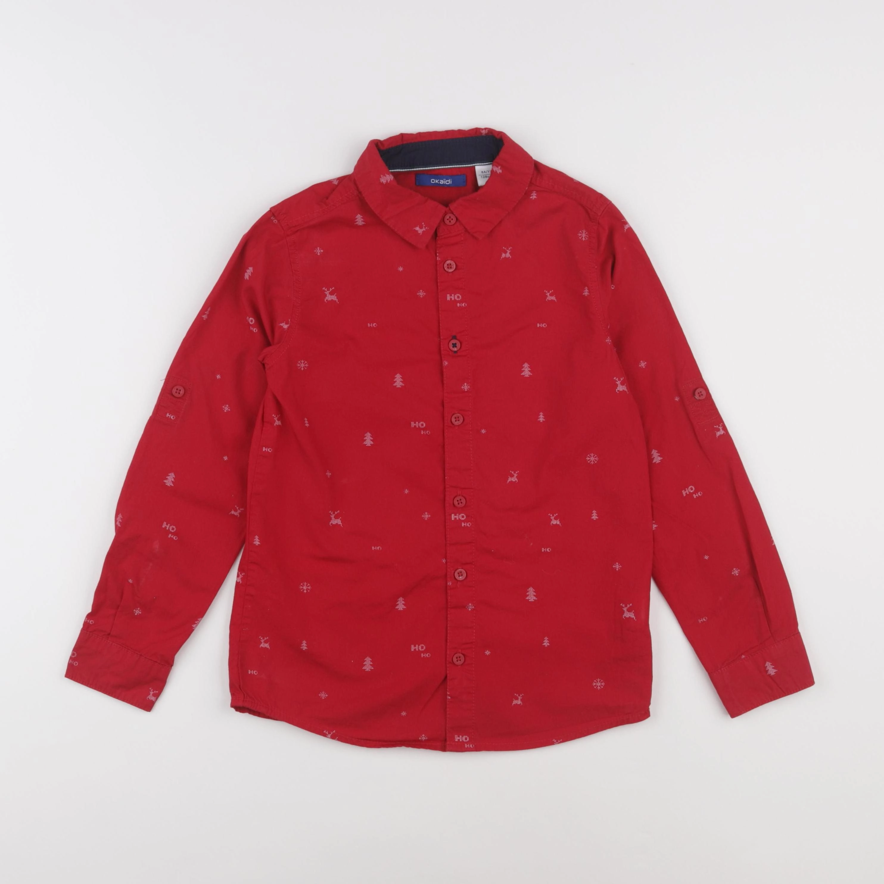 Okaidi - chemise rouge - 8 ans
