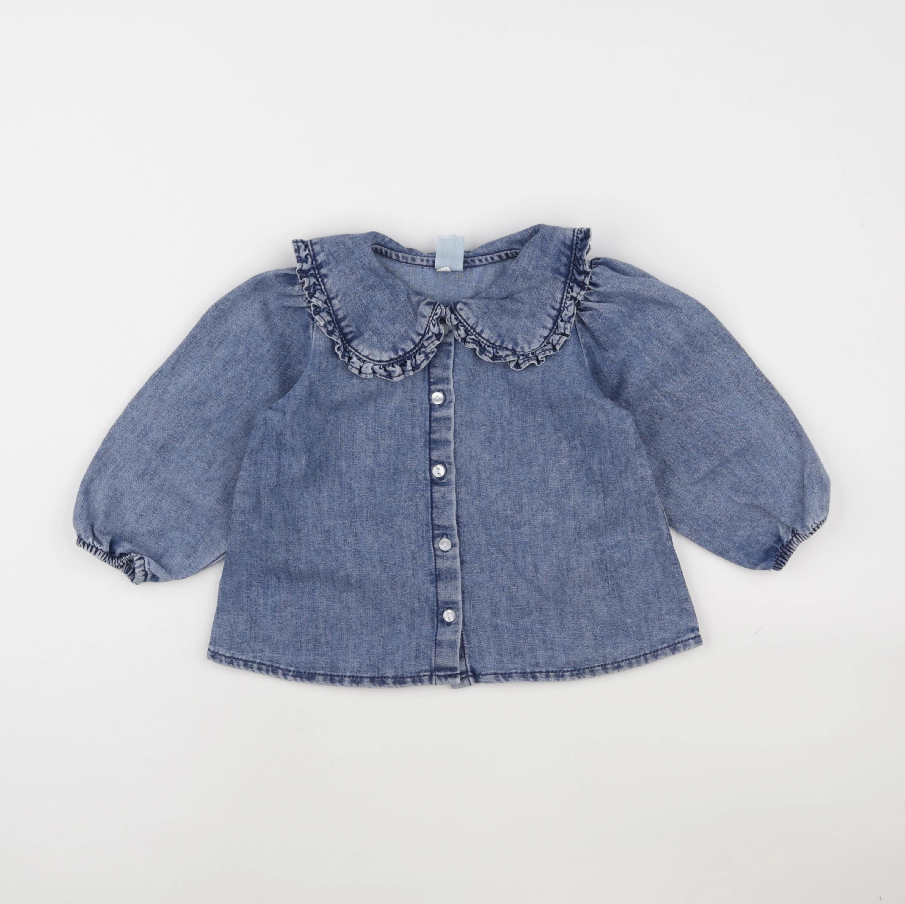 H&M - blouse bleu - 2 ans