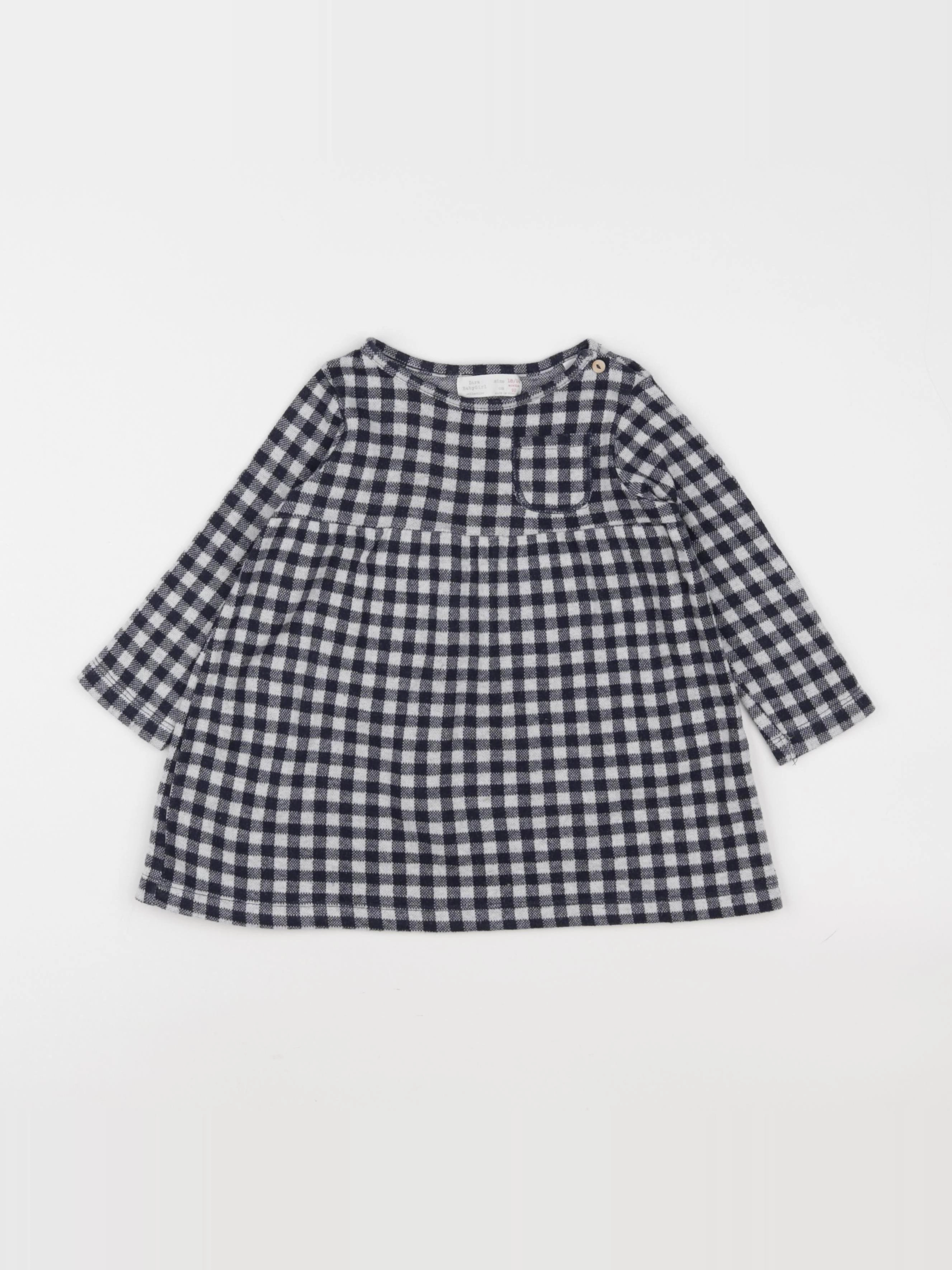 Zara - robe bleu, blanc - 18/24 mois