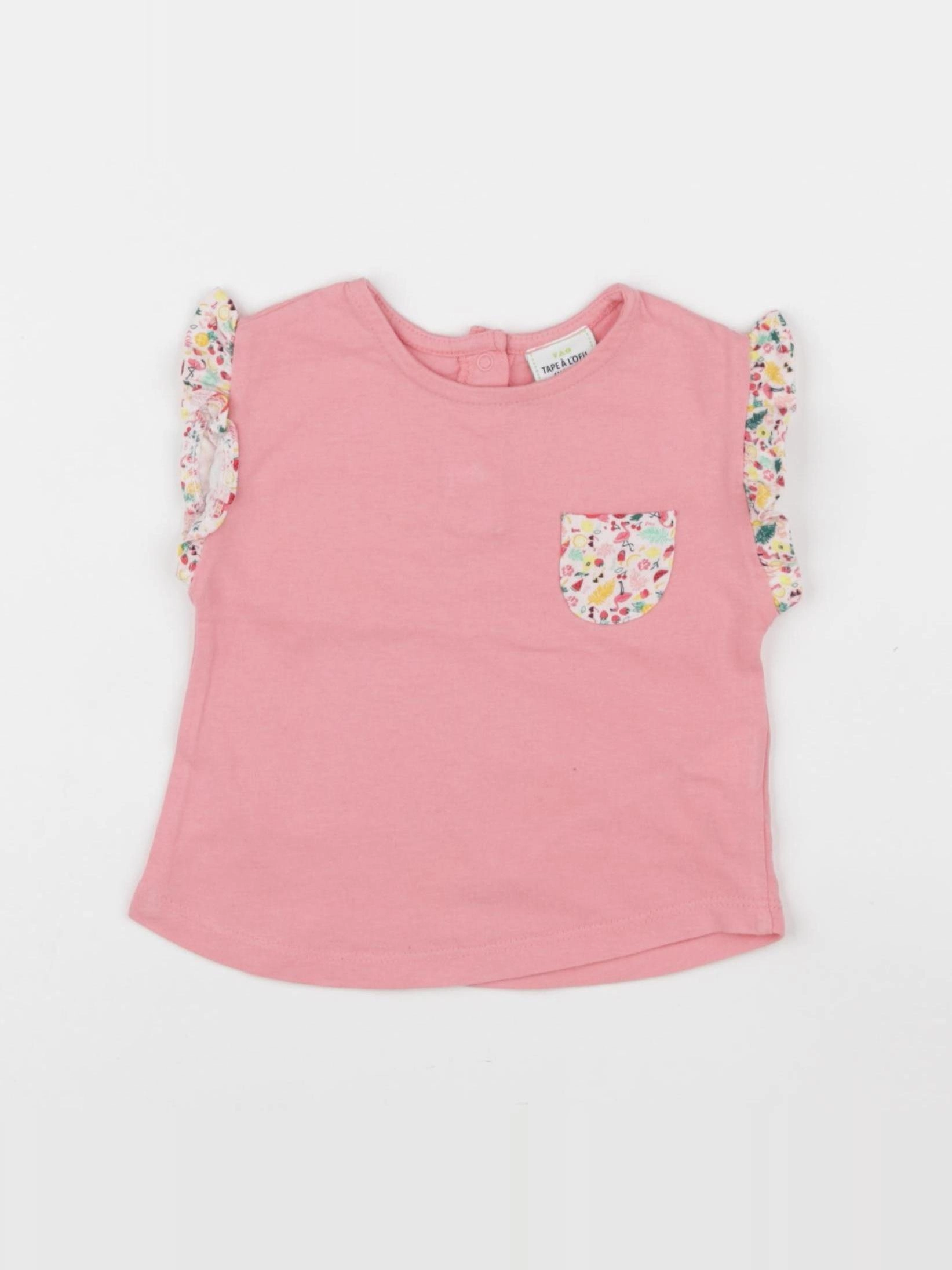 Tape à l'oeil - tee-shirt rose - 6 mois