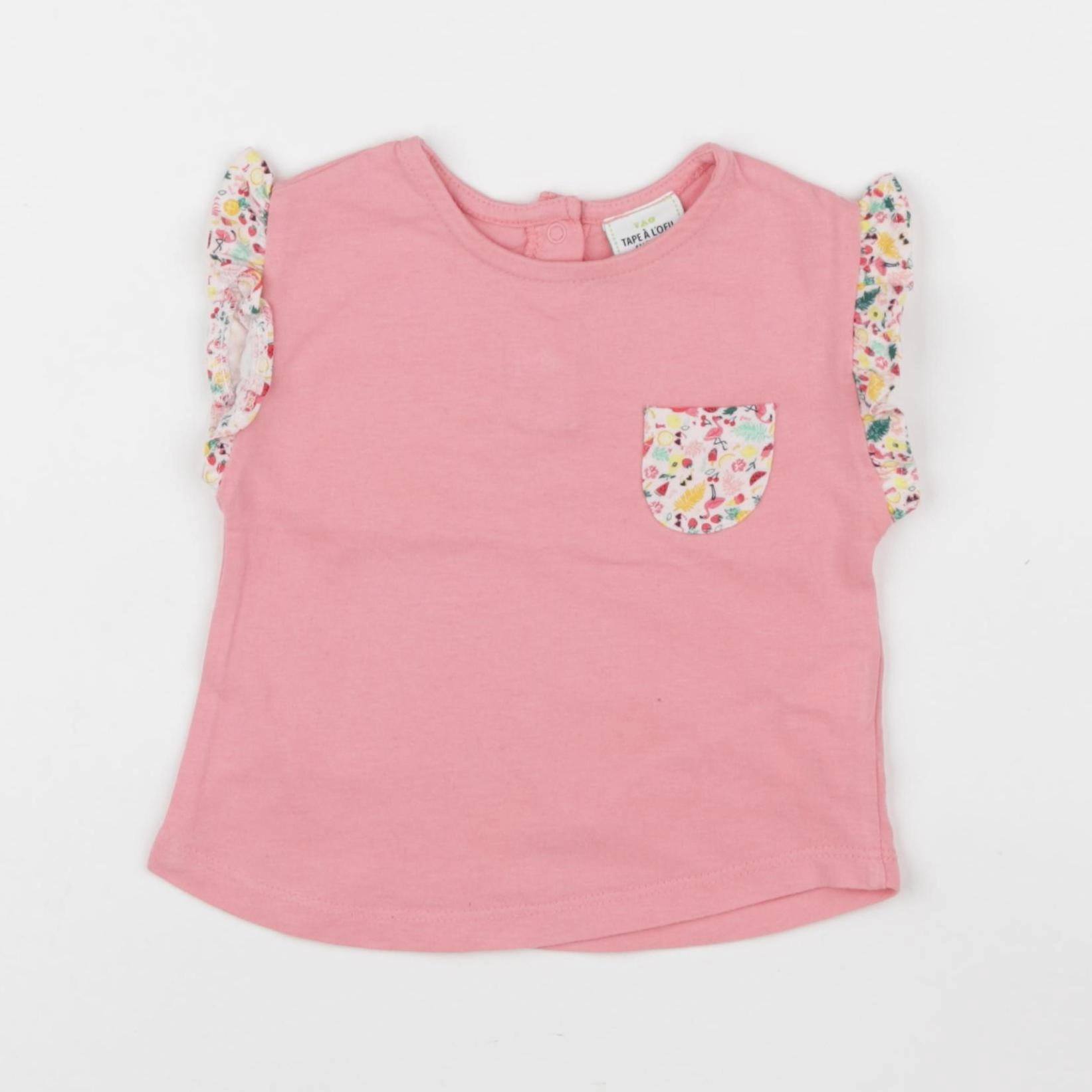 Tape à l'oeil - tee-shirt rose - 6 mois