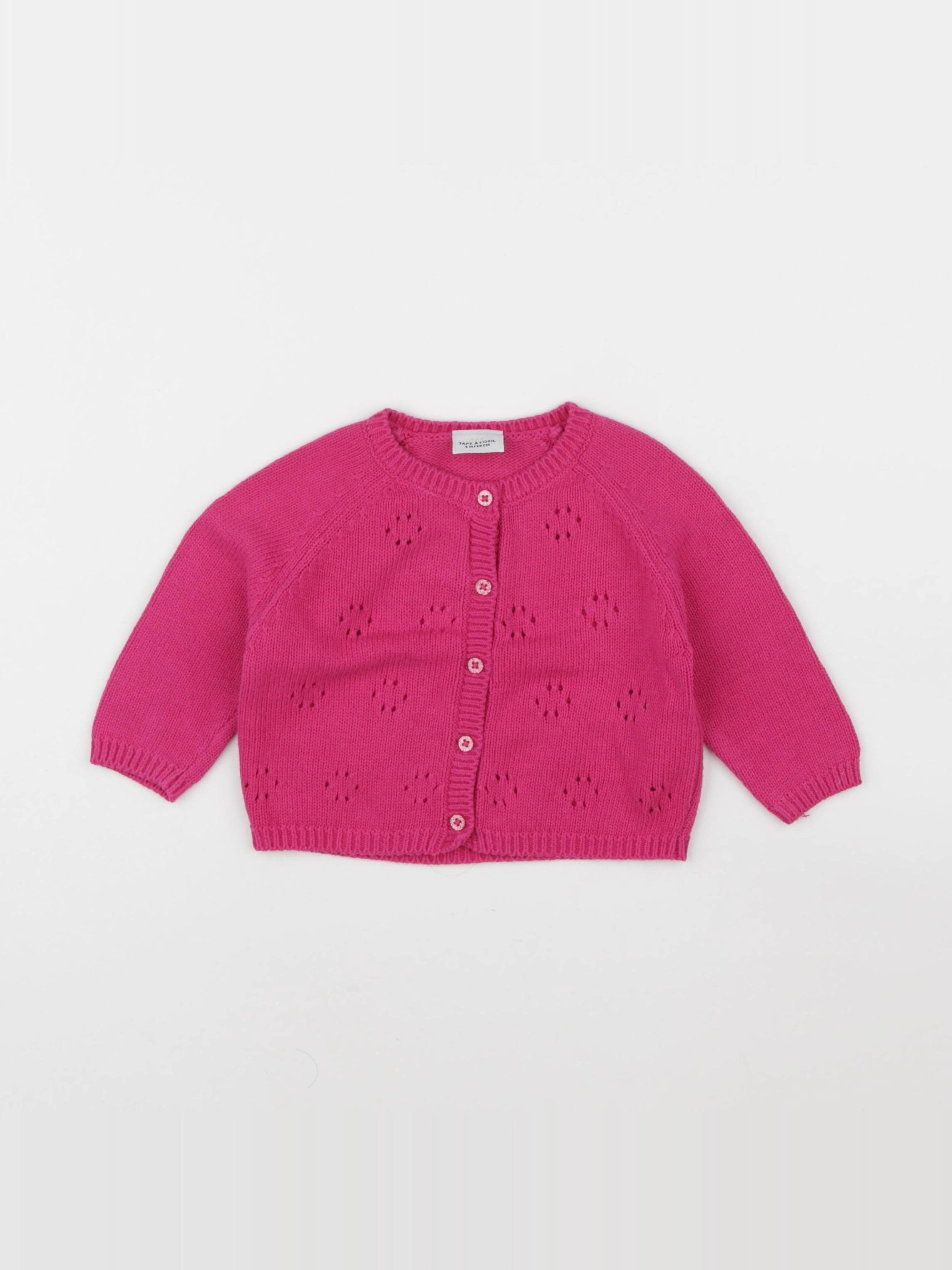 Tape à l'oeil - gilet rose - 6 mois
