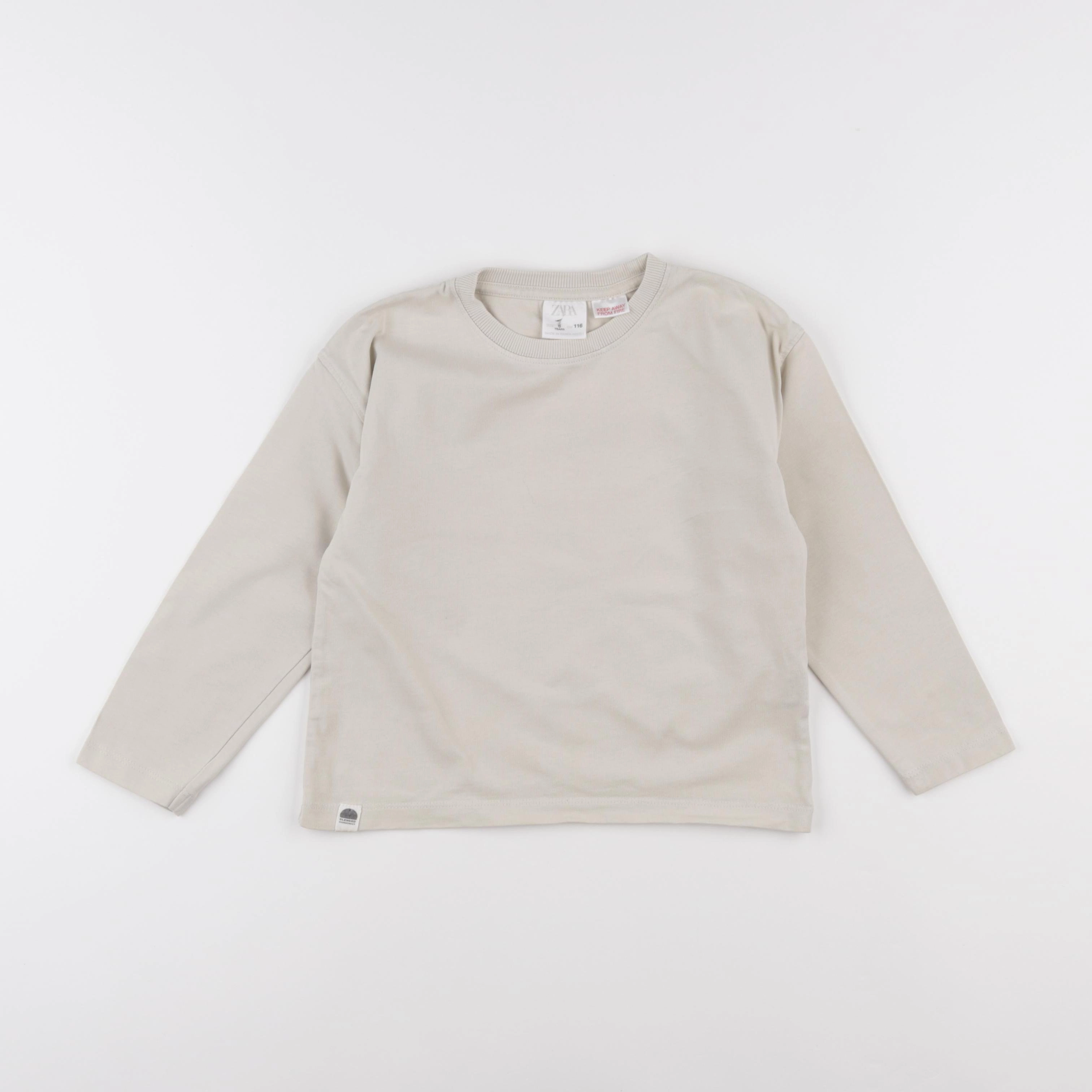 Zara - tee-shirt beige - 6 ans