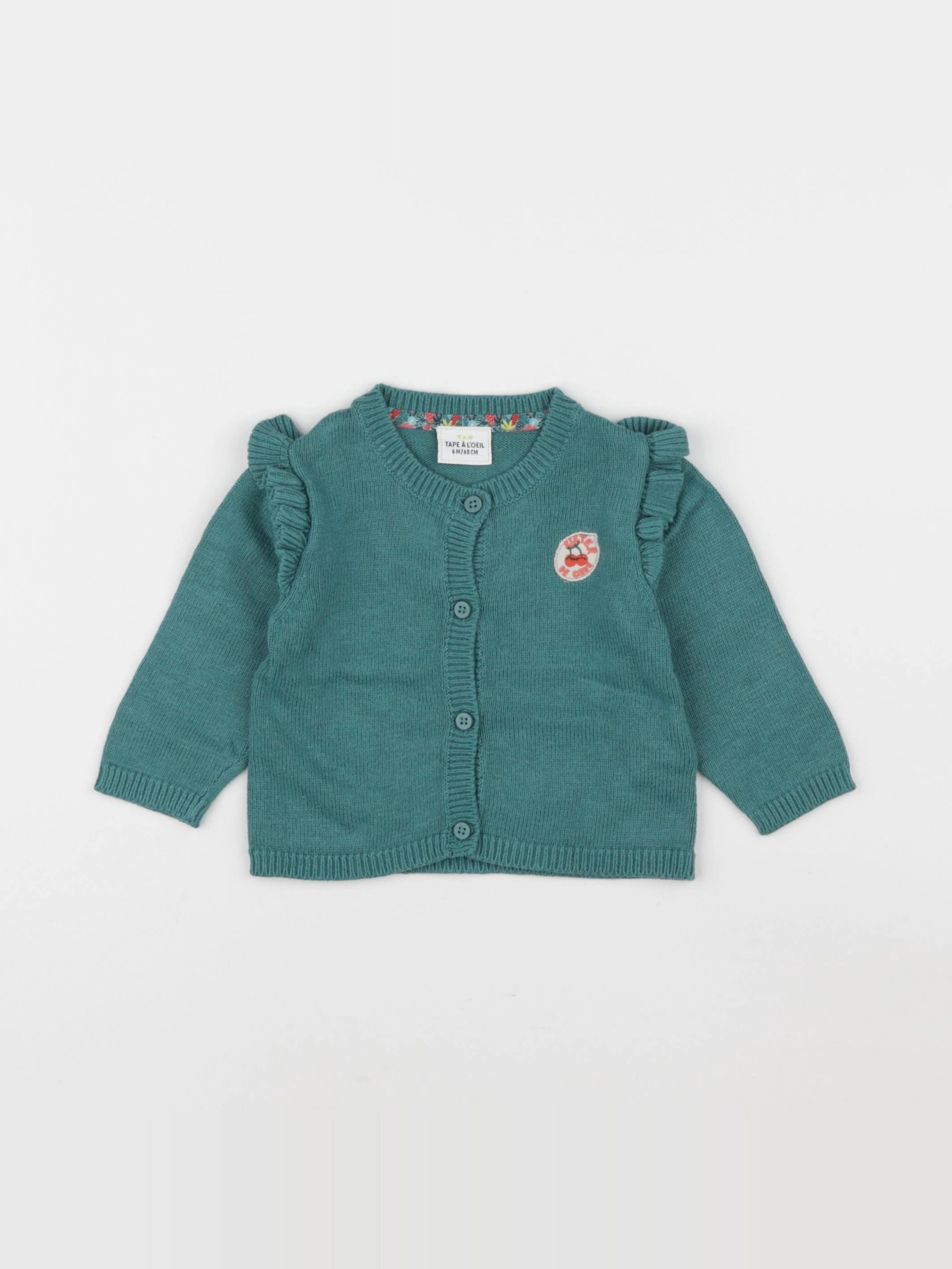 Tape à l'oeil - gilet vert - 6 mois