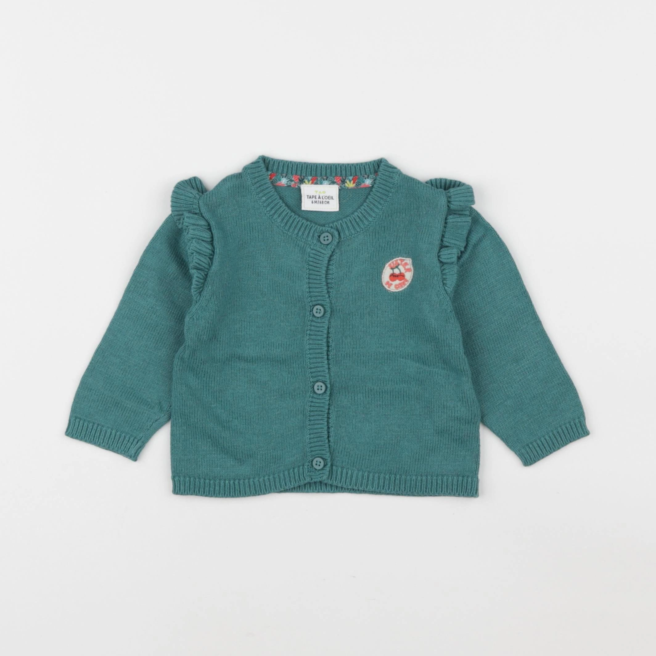 Tape à l'oeil - gilet vert - 6 mois