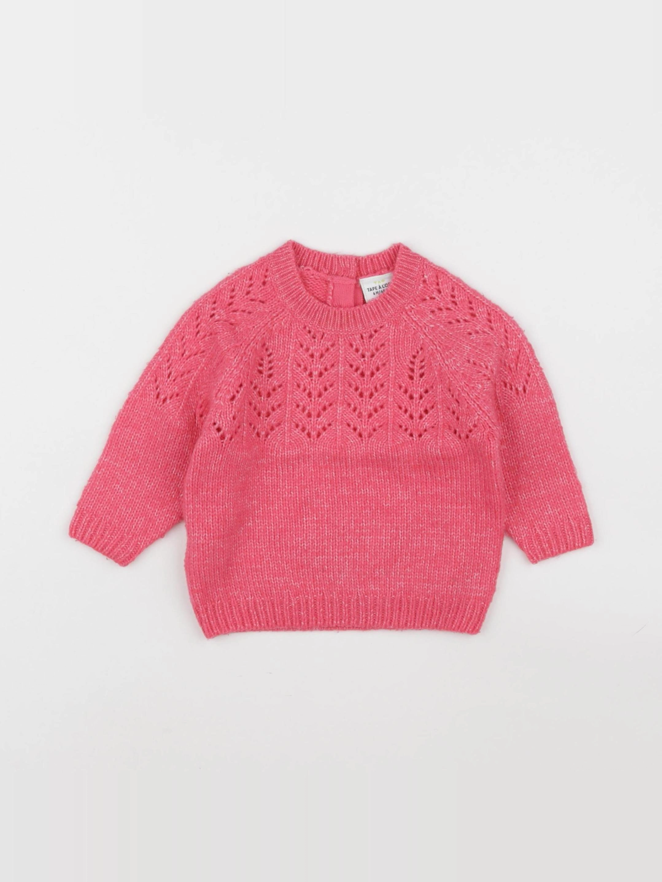 Tape à l'oeil - pull rose - 6 mois