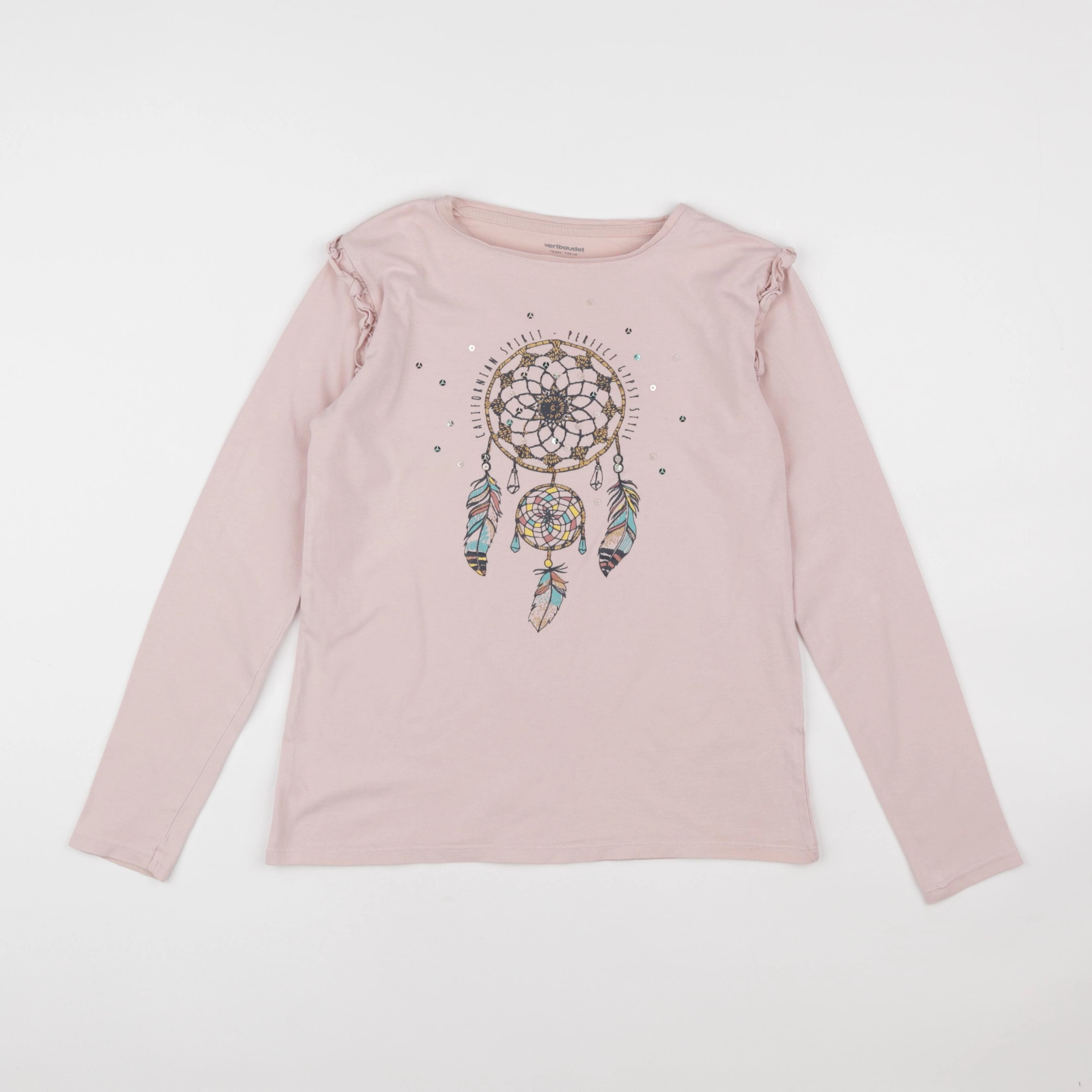 Vertbaudet - tee-shirt rose - 12 ans