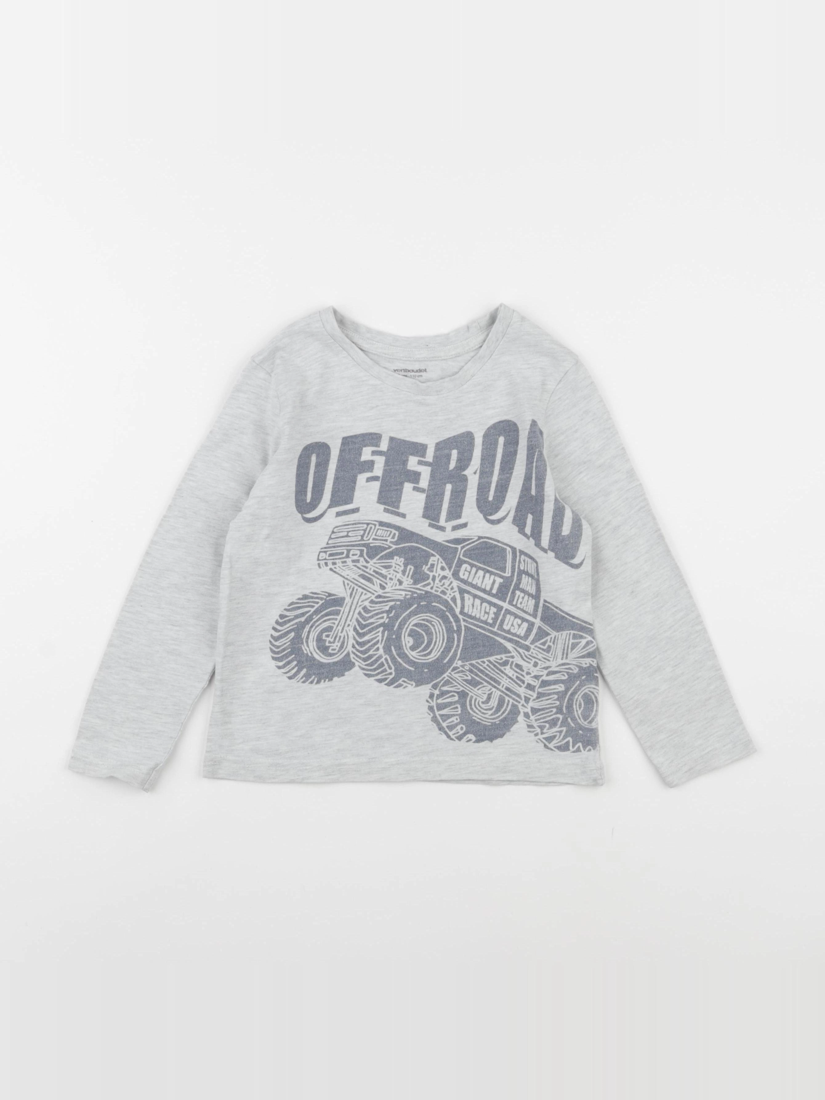 Vertbaudet - tee-shirt gris - 5 ans