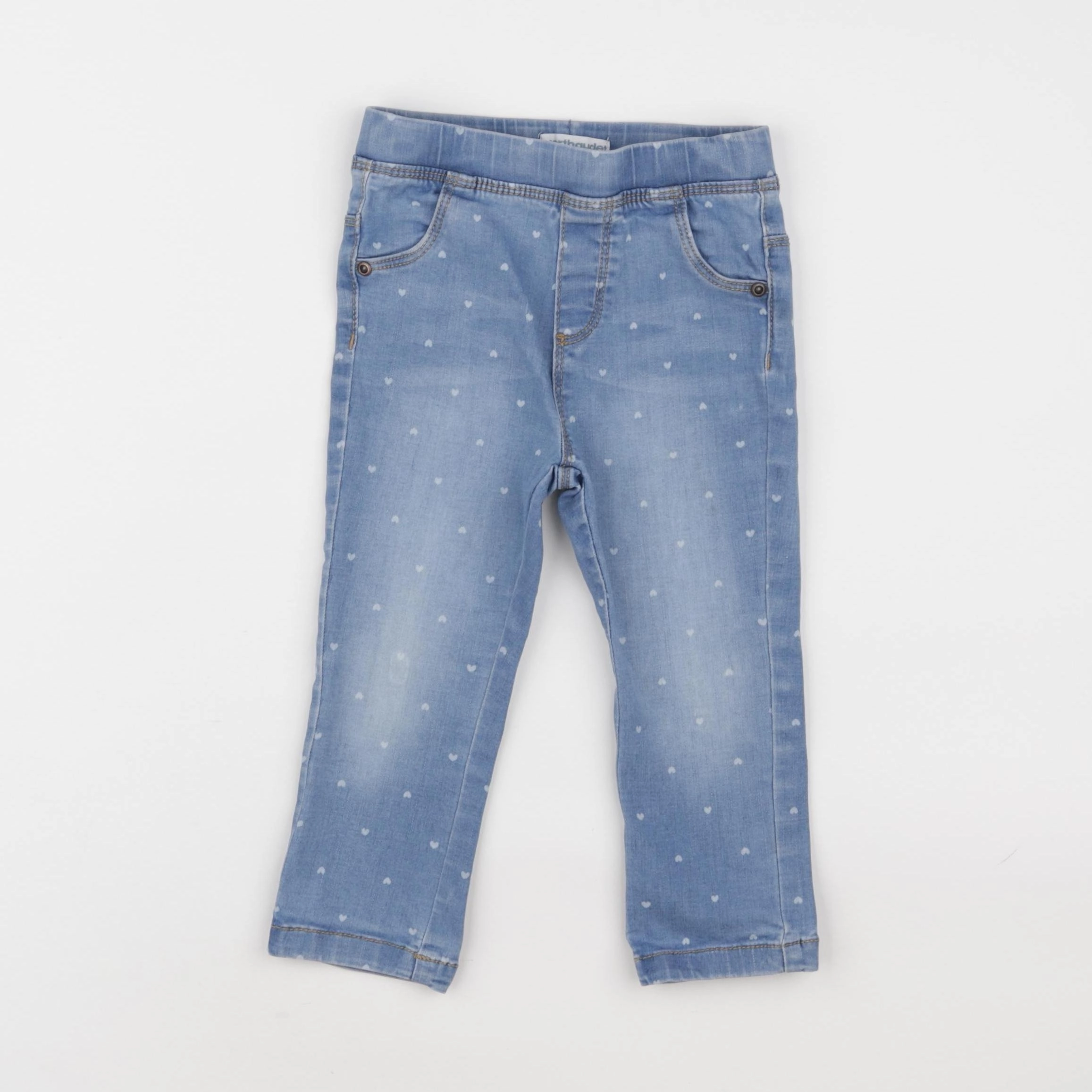 Vertbaudet - jegging bleu - 24 mois