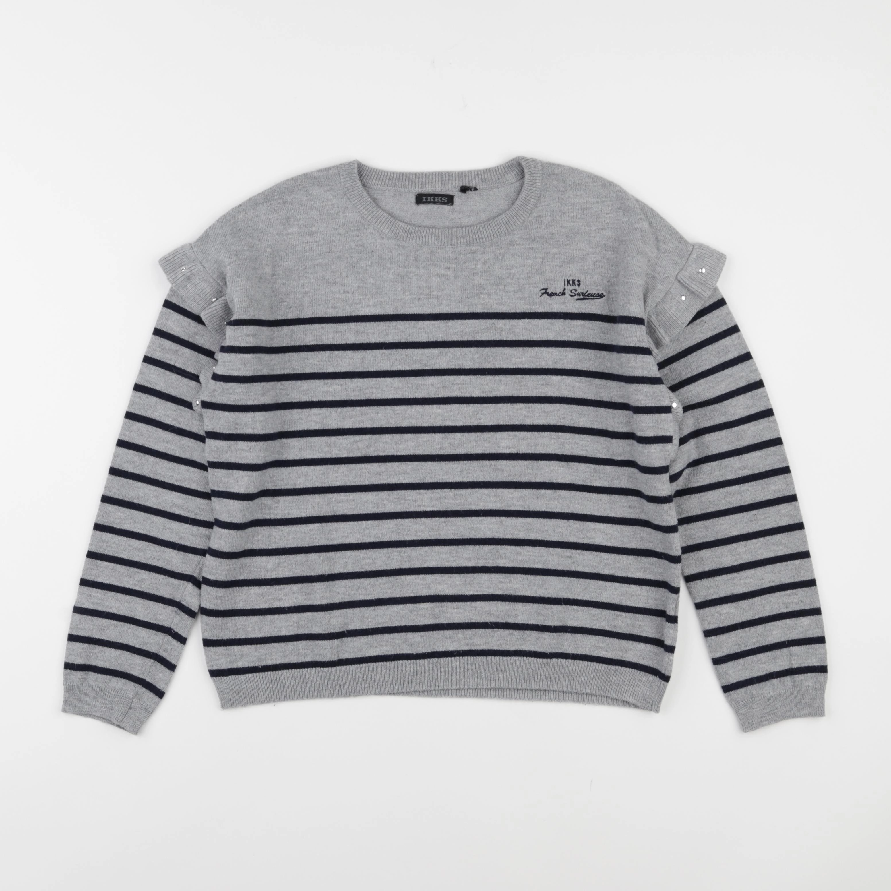 IKKS - pull gris - 10 ans
