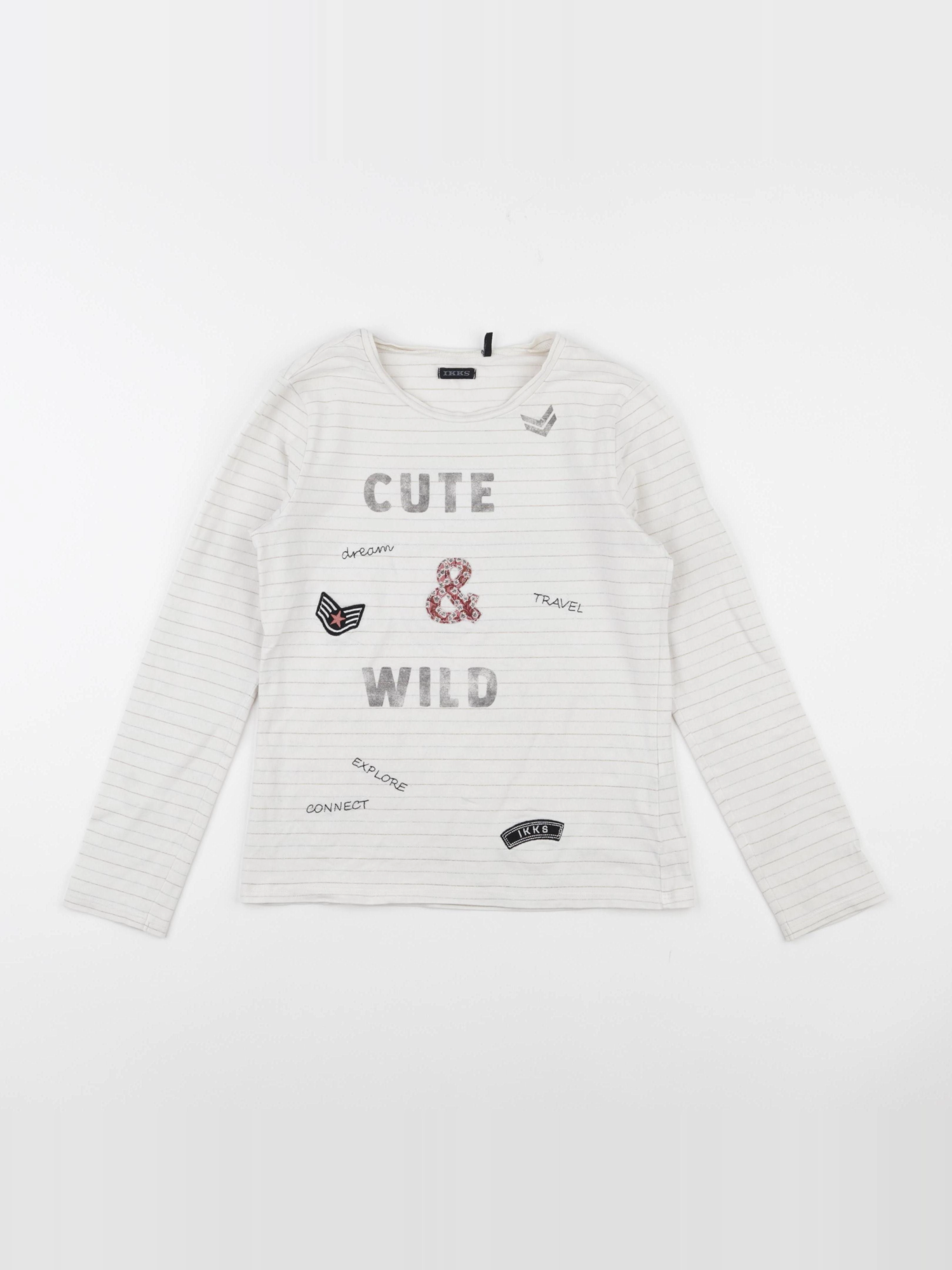 IKKS - tee-shirt blanc - 10 ans