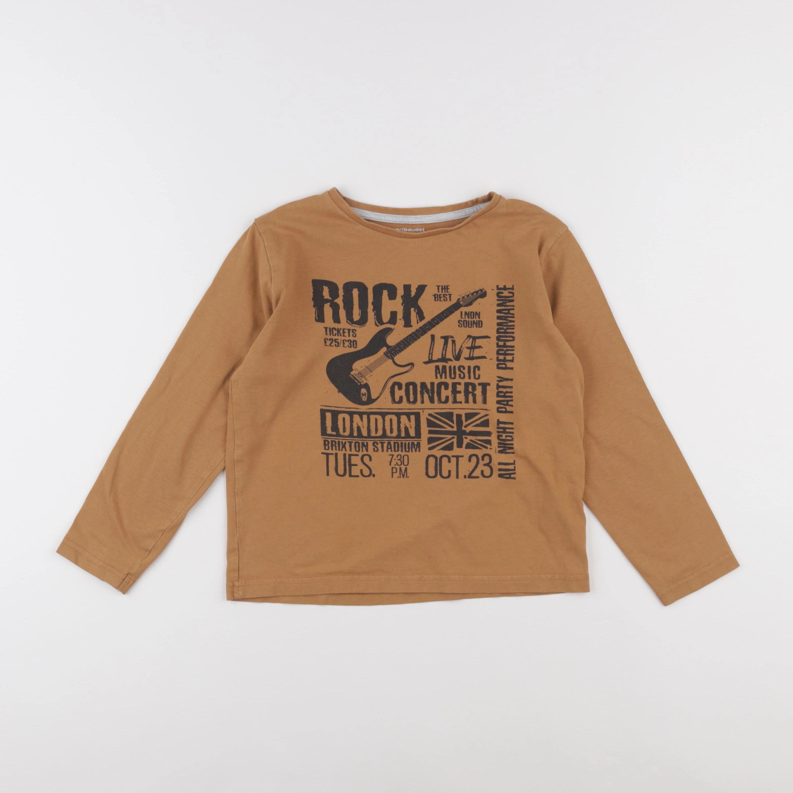 Vertbaudet - tee-shirt marron - 8 ans