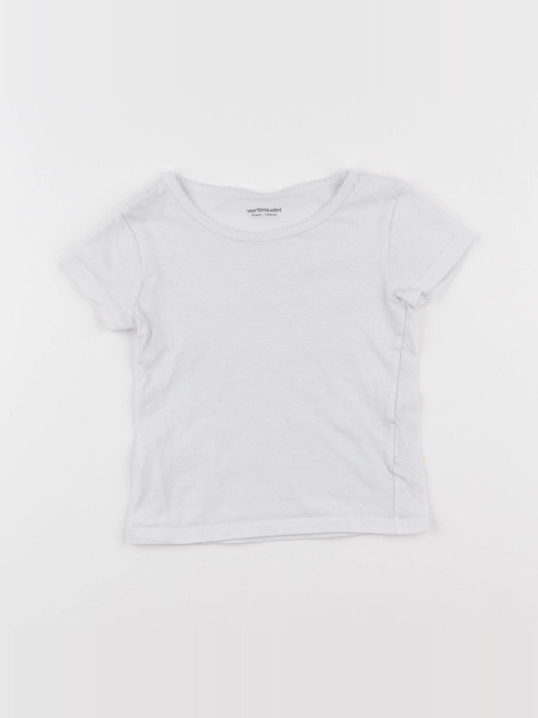Vertbaudet - maillot de corps blanc - 4 ans