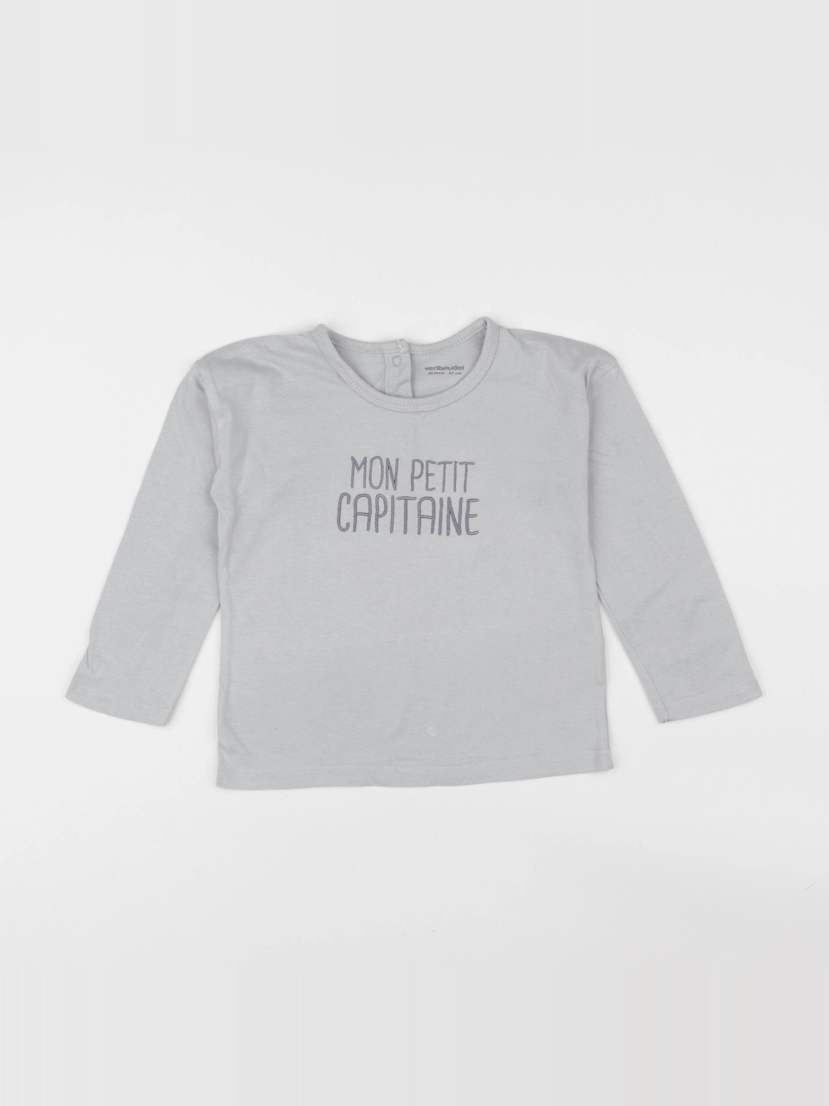 Vertbaudet - tee-shirt bleu - 36 mois