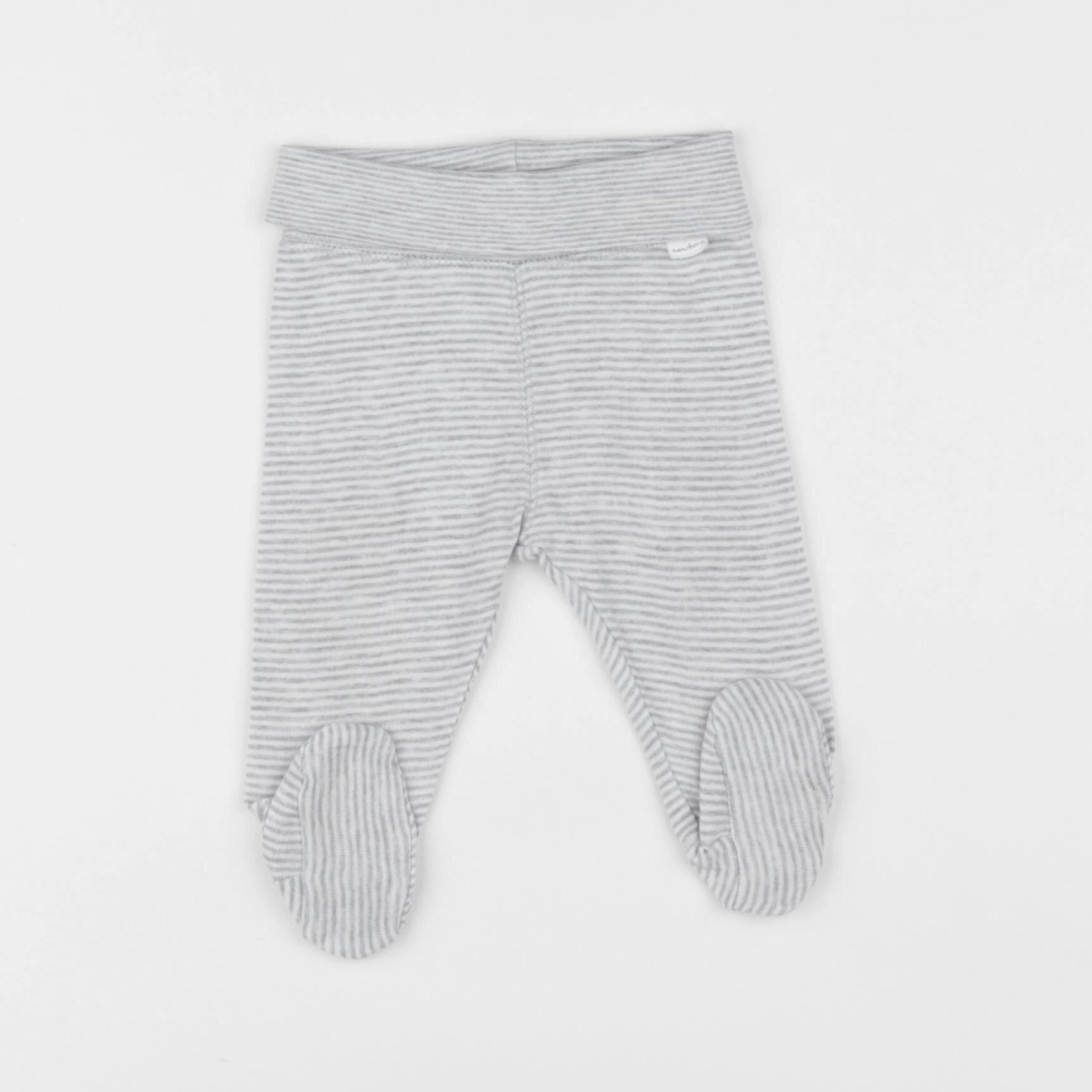 H&M - legging gris, blanc - 1/3 mois