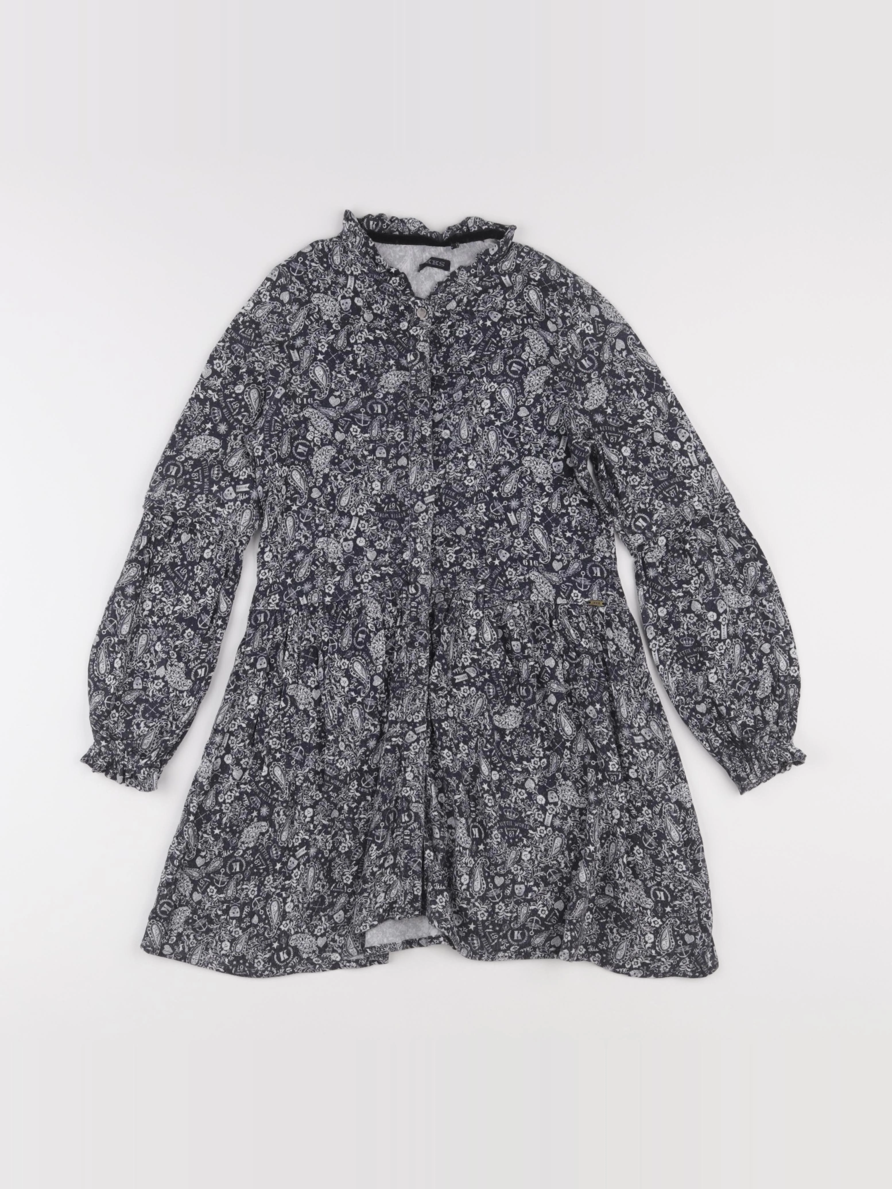 IKKS - robe bleu, blanc - 8 ans