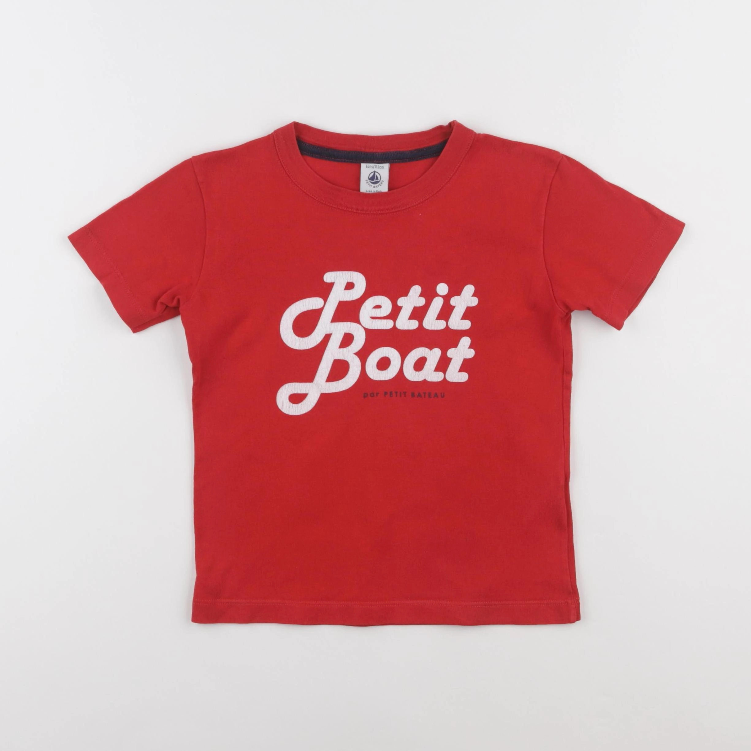 Petit Bateau - tee-shirt rouge - 6 ans