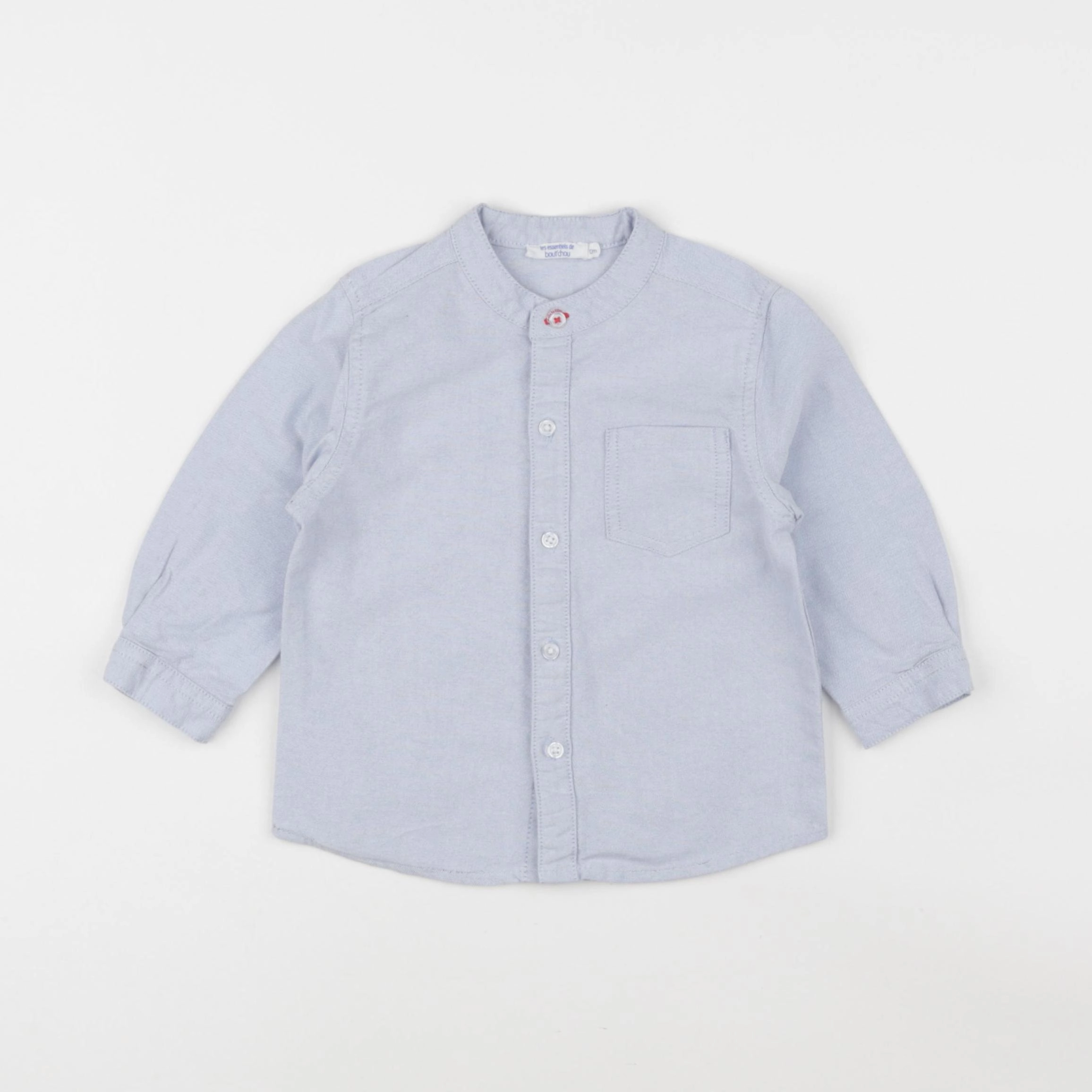 Boutchou - chemise bleu - 12 mois