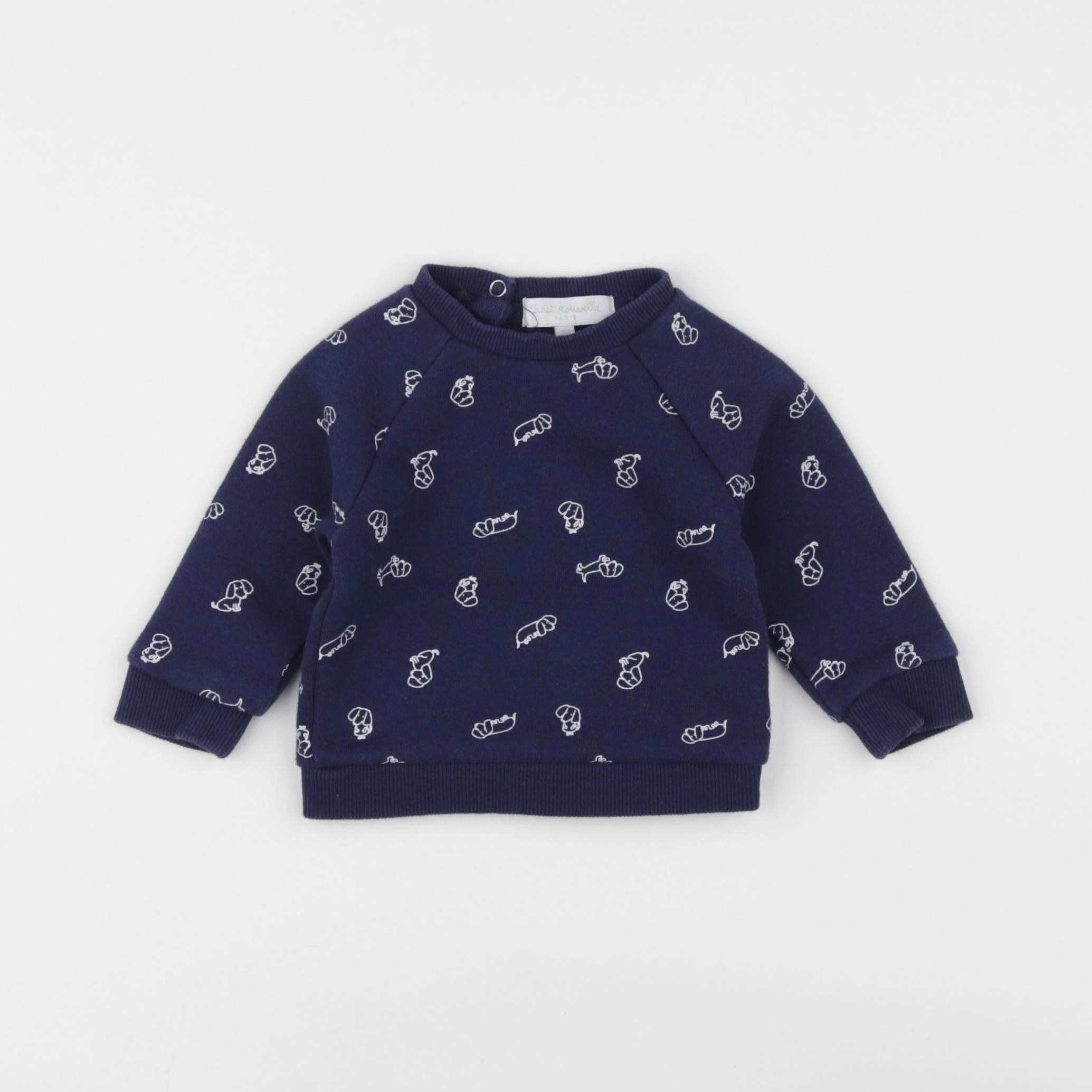 Cadet Rousselle - sweat bleu - 3 mois