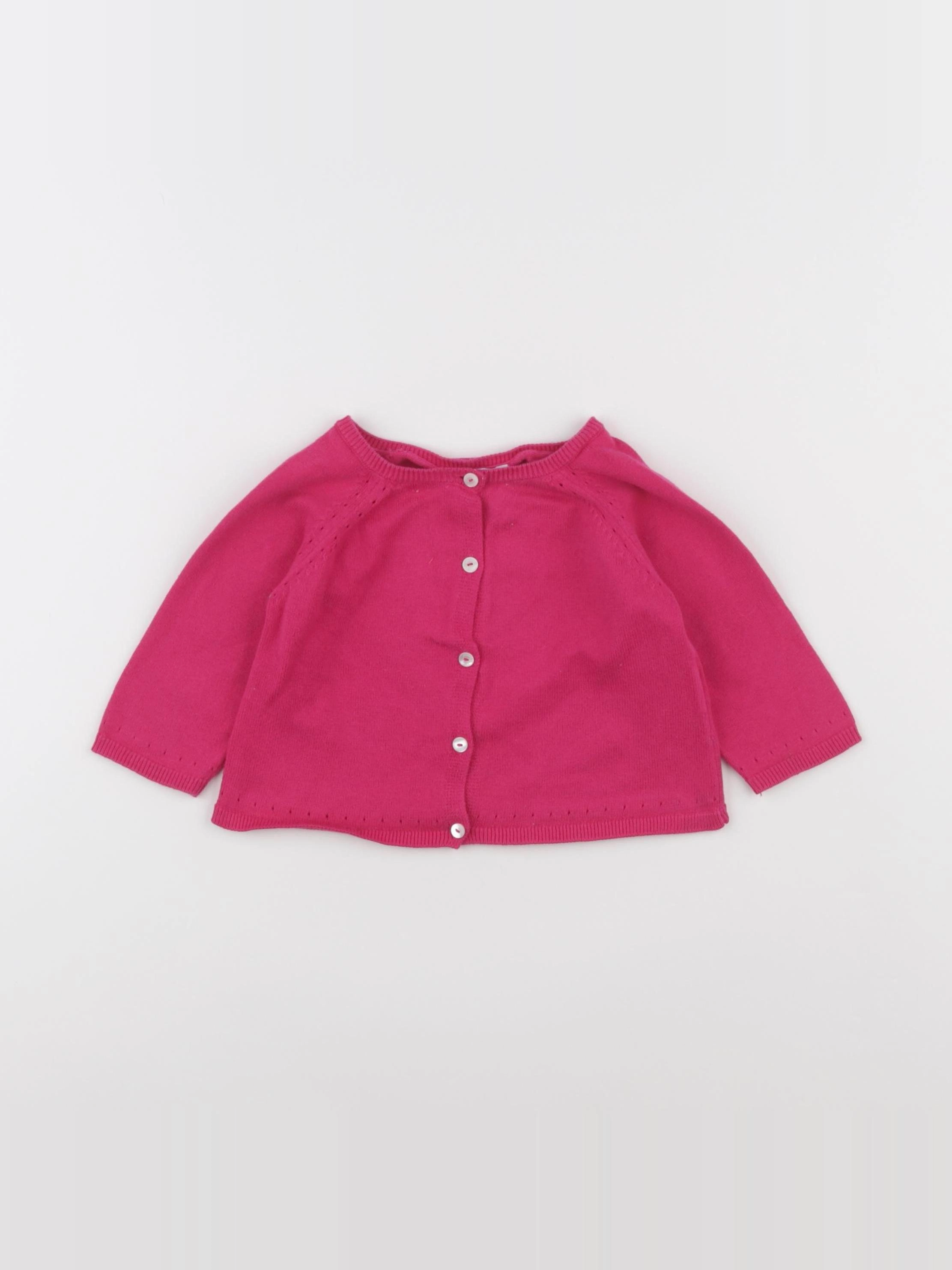 Jacadi - gilet rose - 6 mois