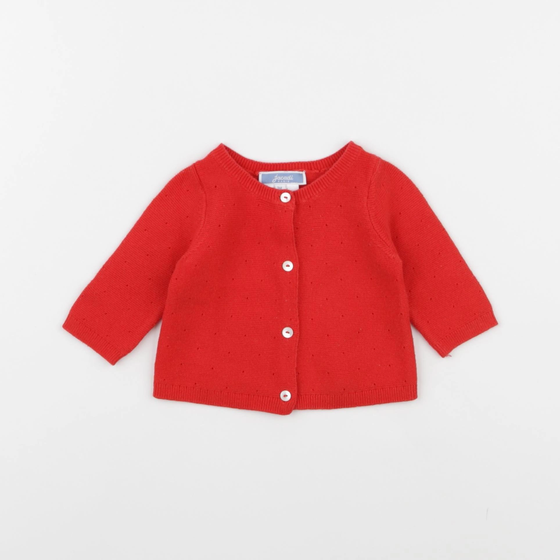 Jacadi - gilet rouge - 1 mois