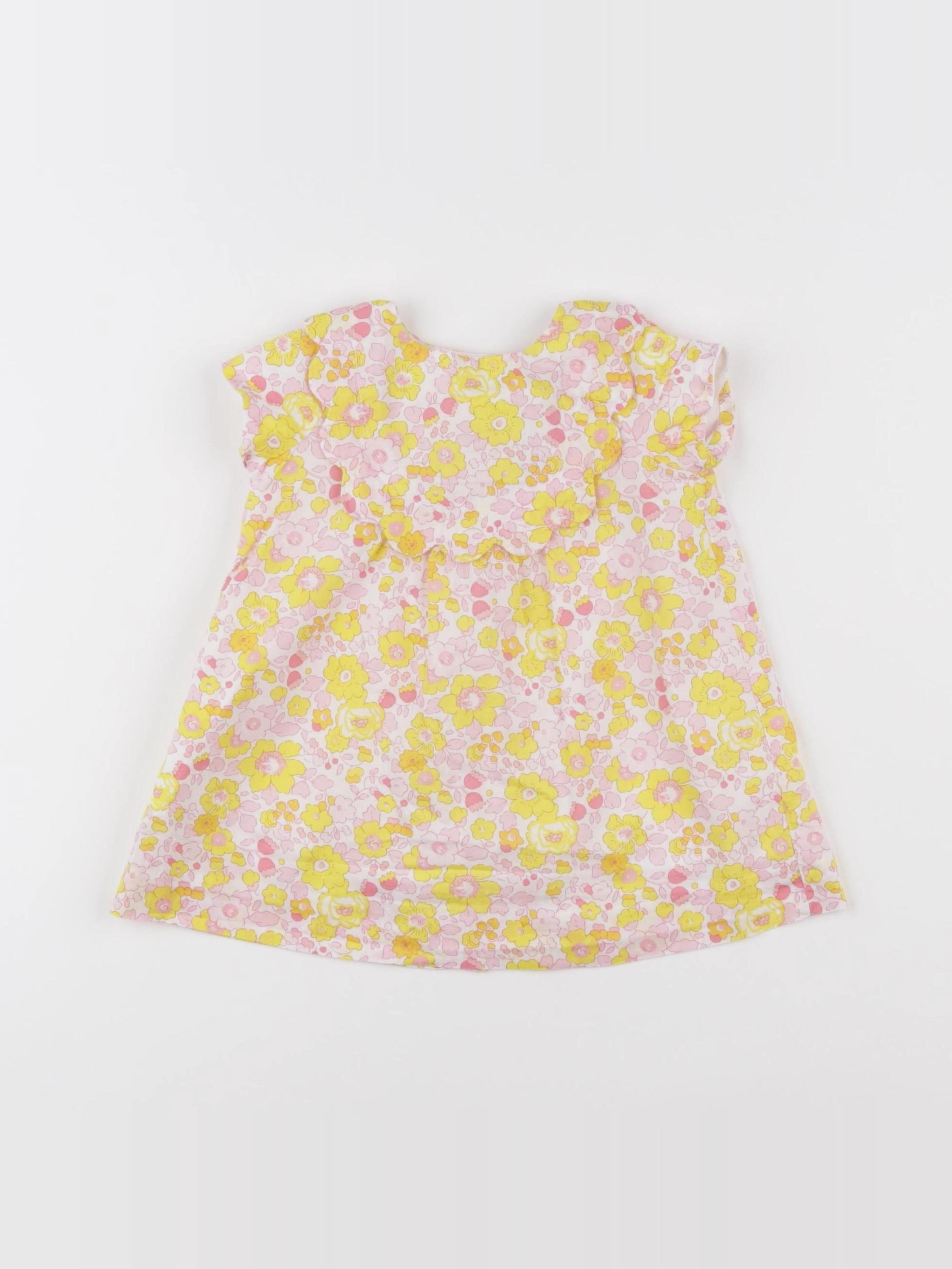 Jacadi - robe liberty jaune - 6 mois