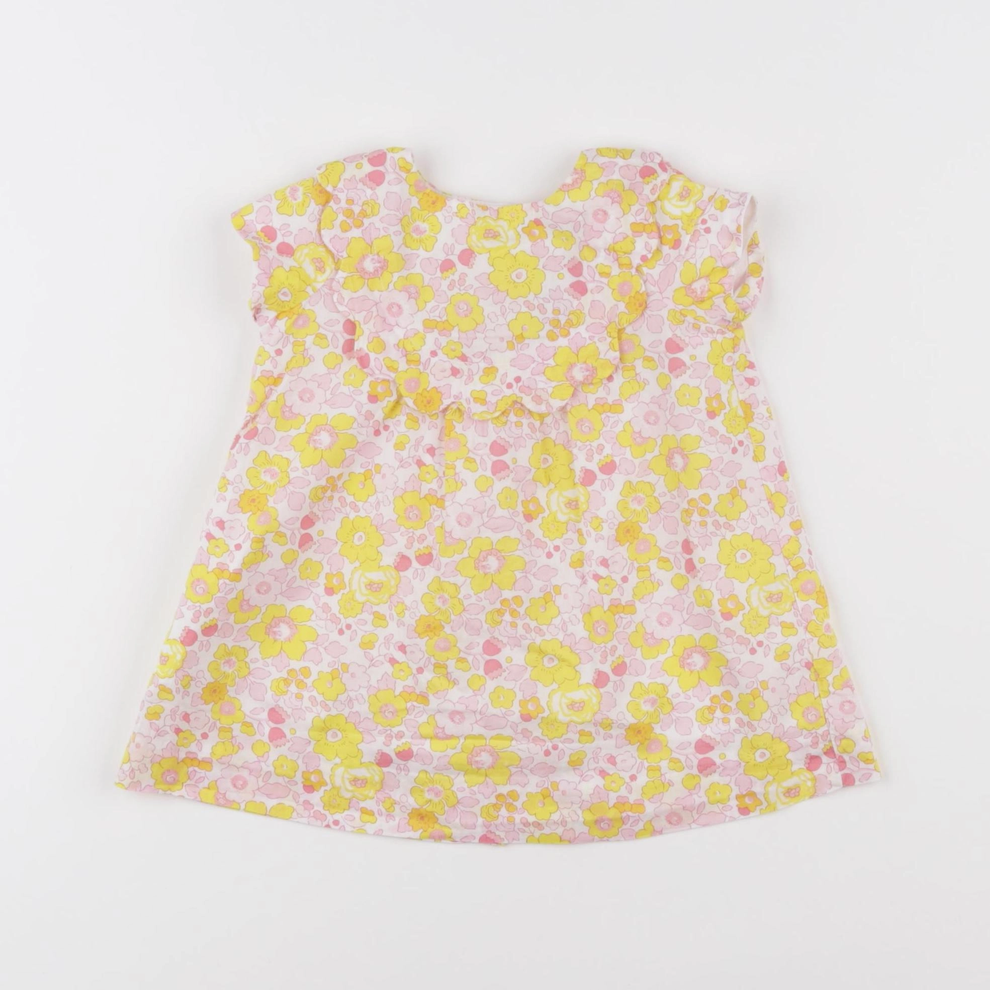 Jacadi - robe liberty jaune - 6 mois