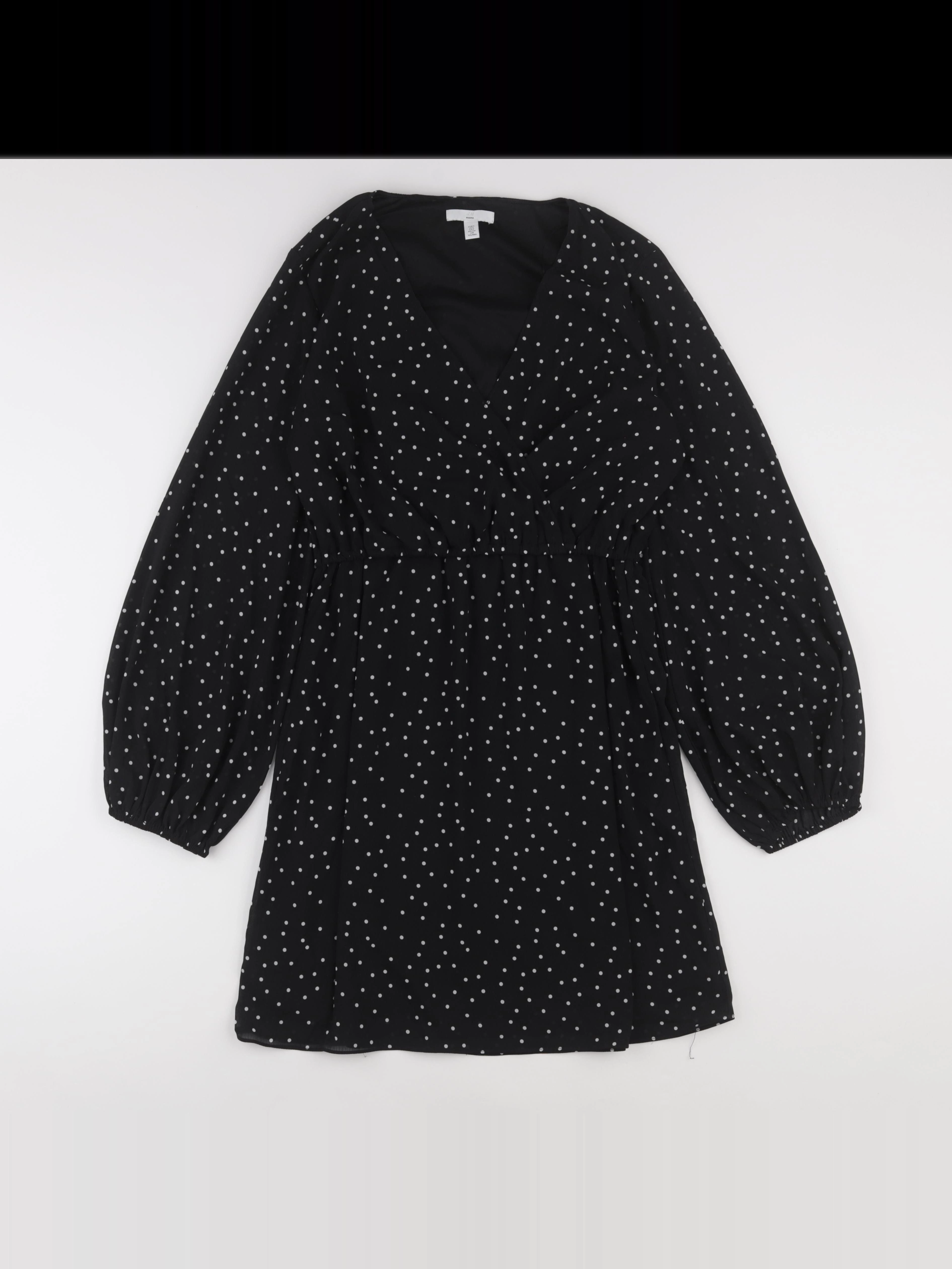 H&M - robe grossesse, allaitement noir, blanc - s