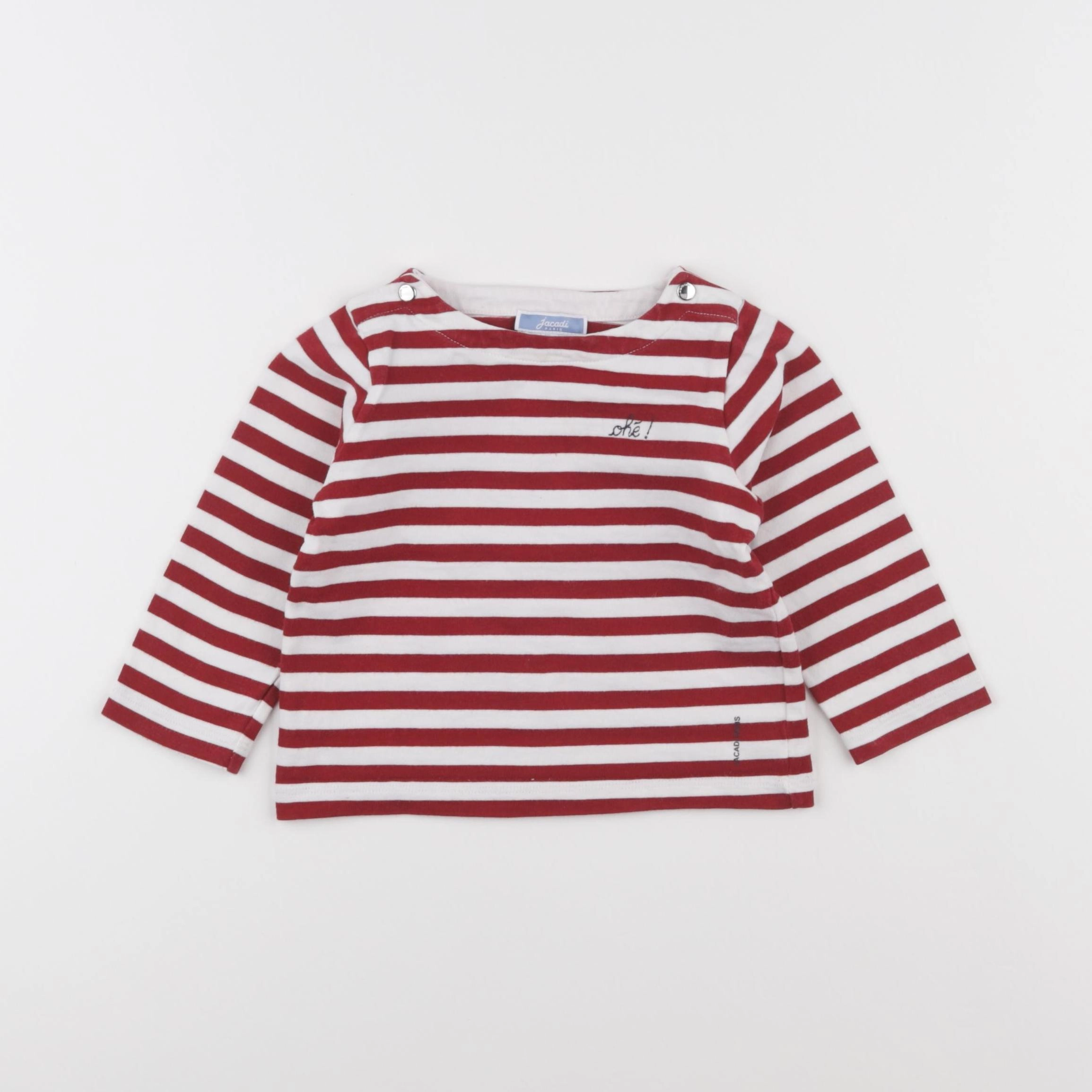 Jacadi - tee-shirt blanc, rouge - 18 mois