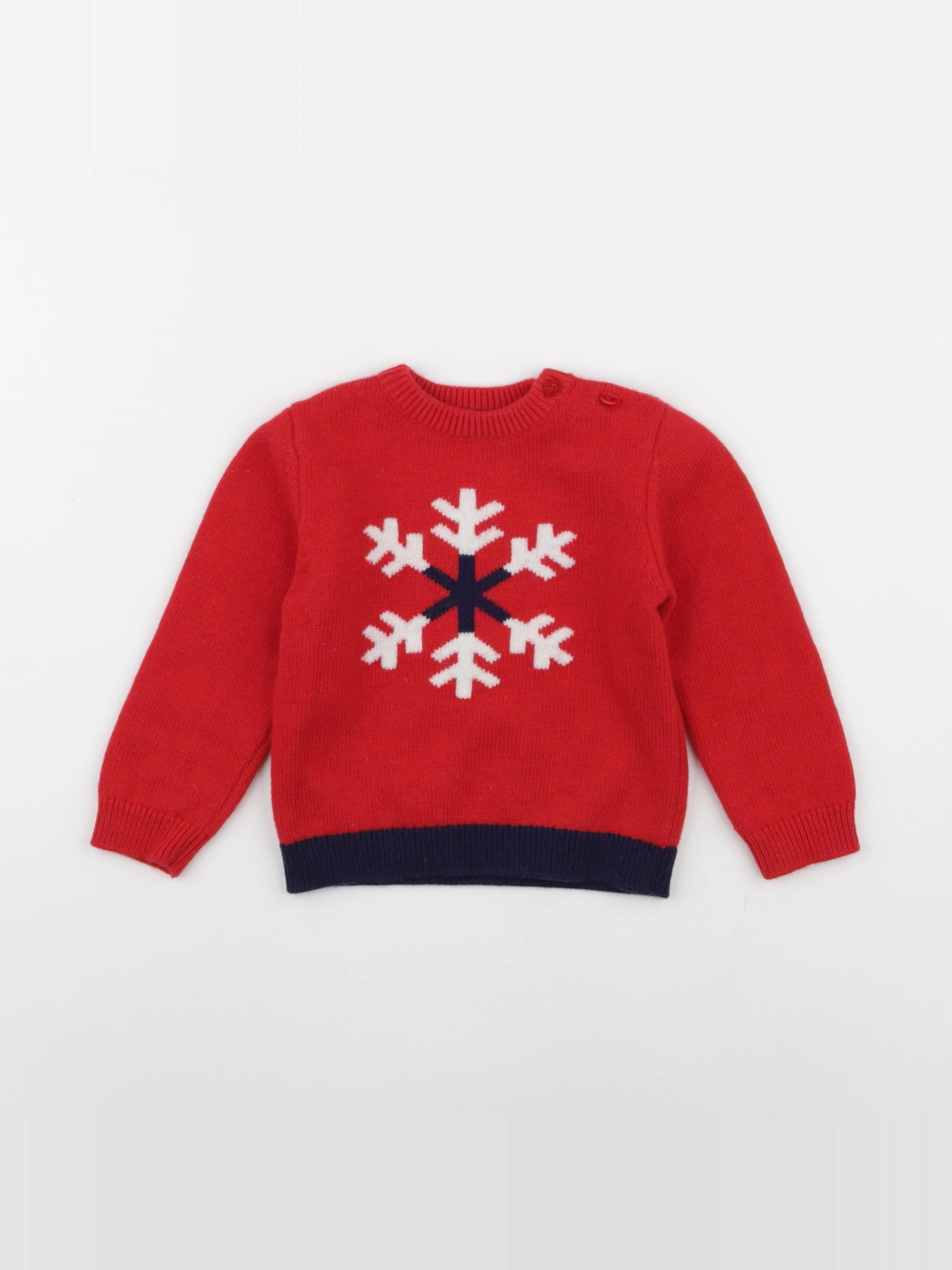 Jacadi - pull rouge - 24 mois