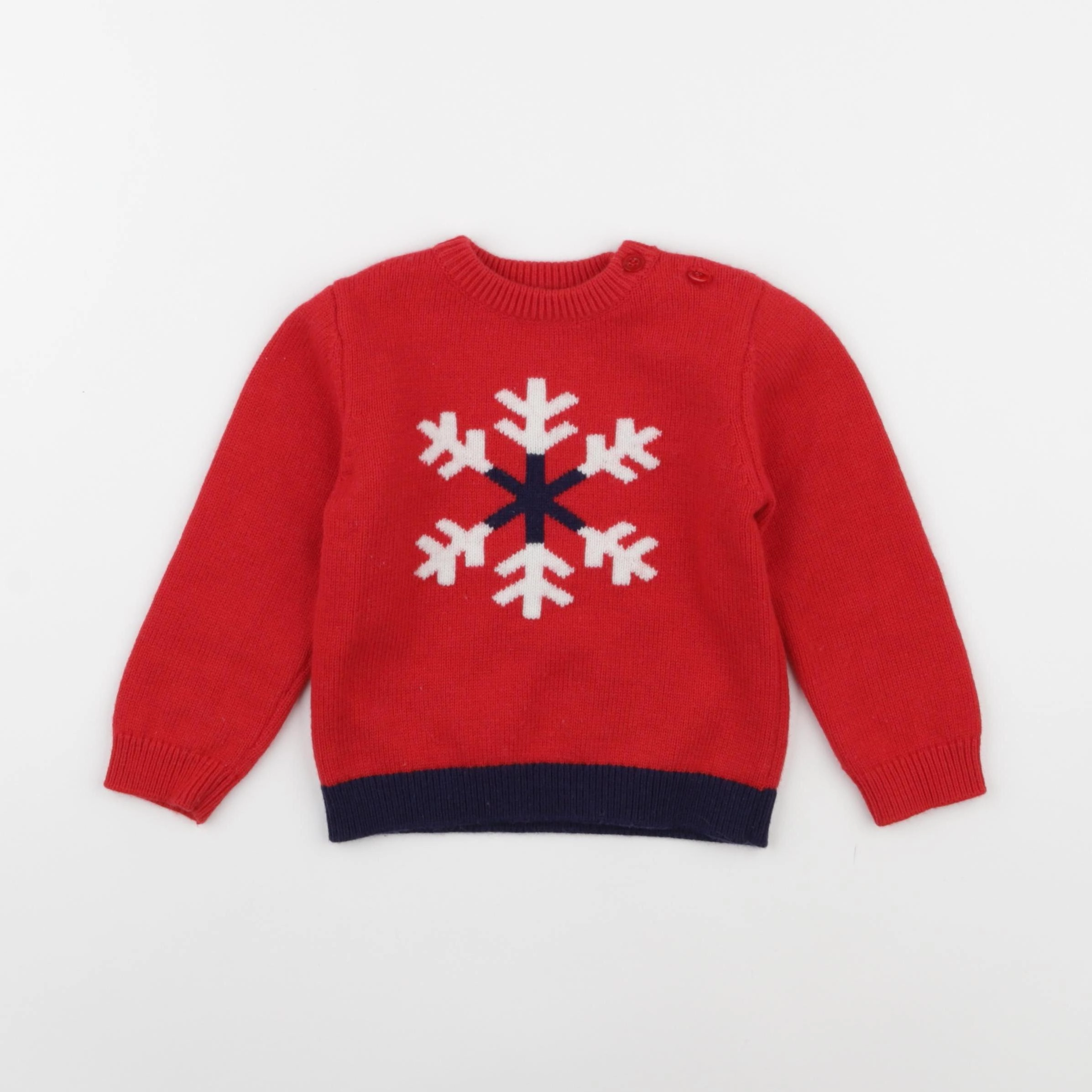Jacadi - pull rouge - 24 mois