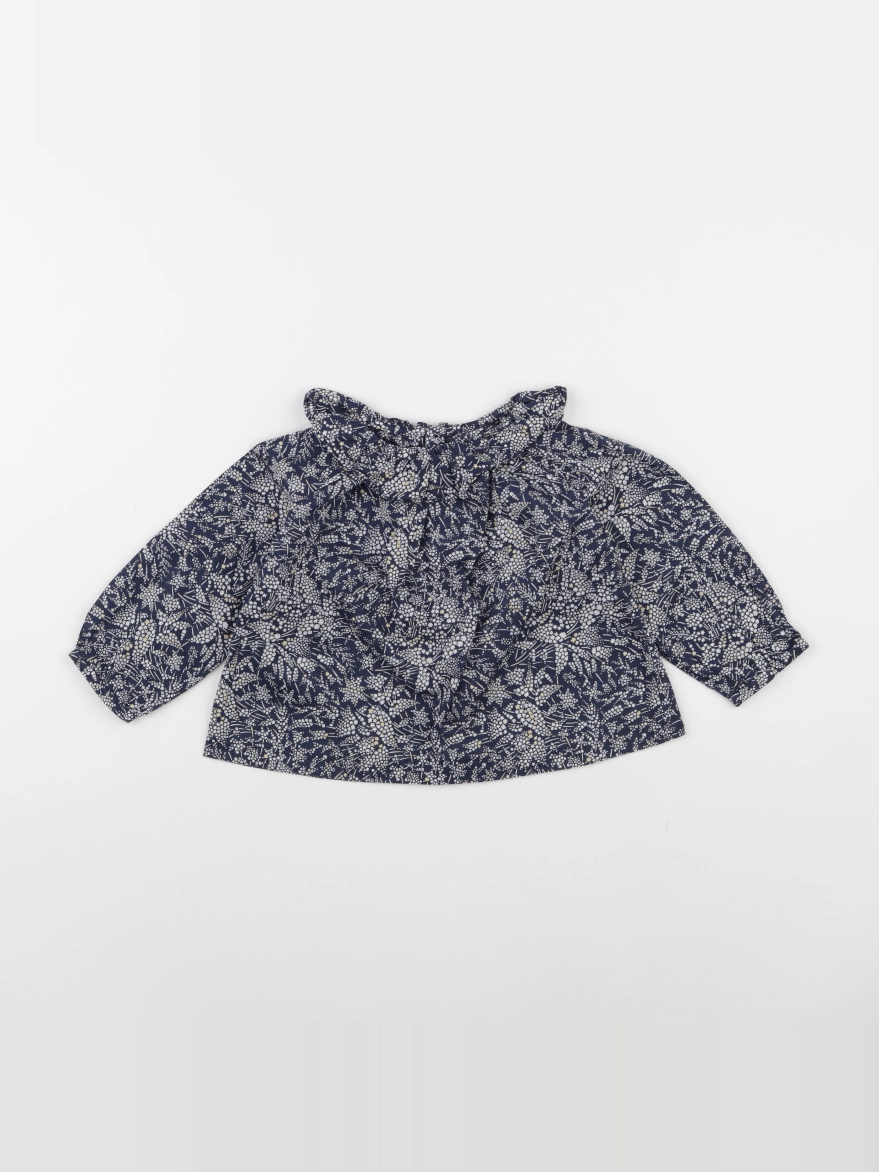 Jacadi - blouse bleu - 18 mois