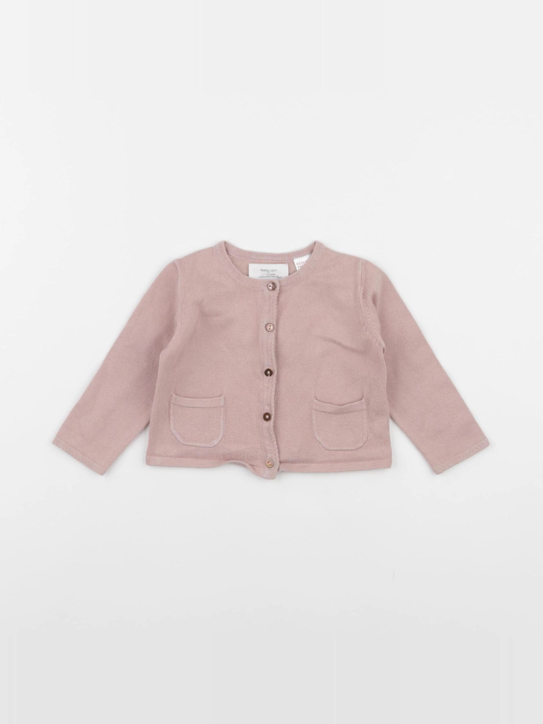 Zara - gilet rose - 3/6 mois