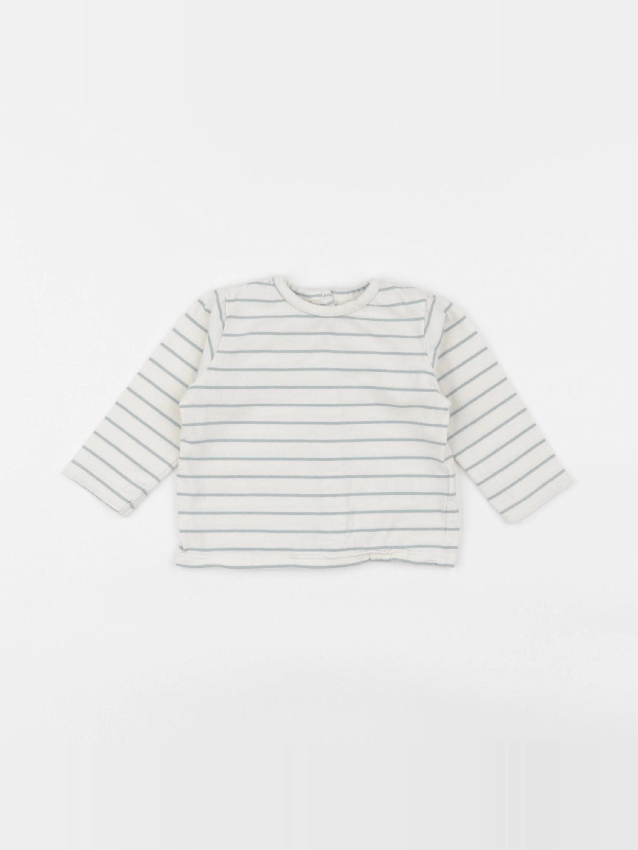 Vertbaudet - tee-shirt beige, vert - 6 mois
