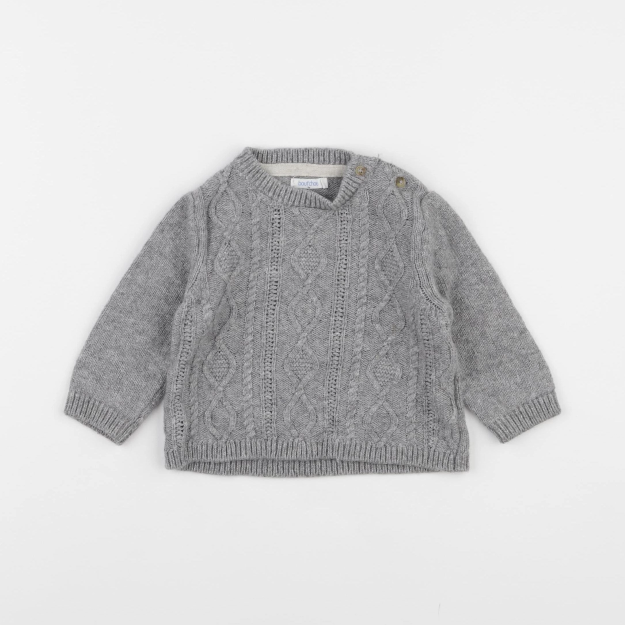 Boutchou - pull gris - 6 mois