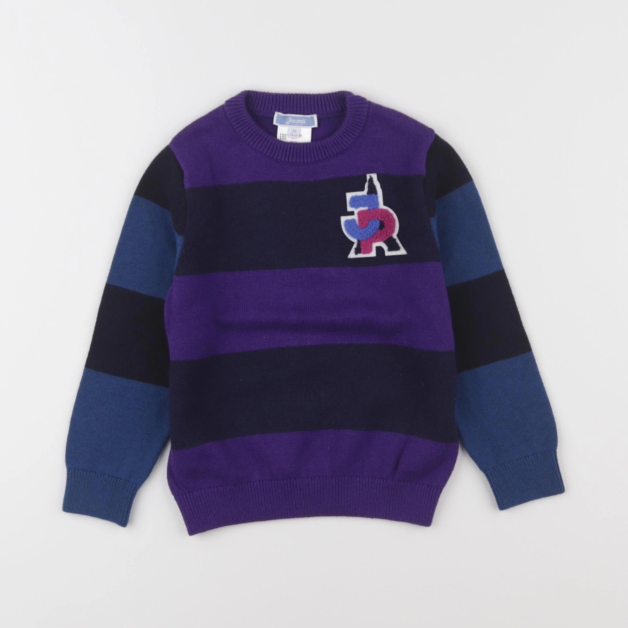 Jacadi - pull bleu, violet - 3 ans