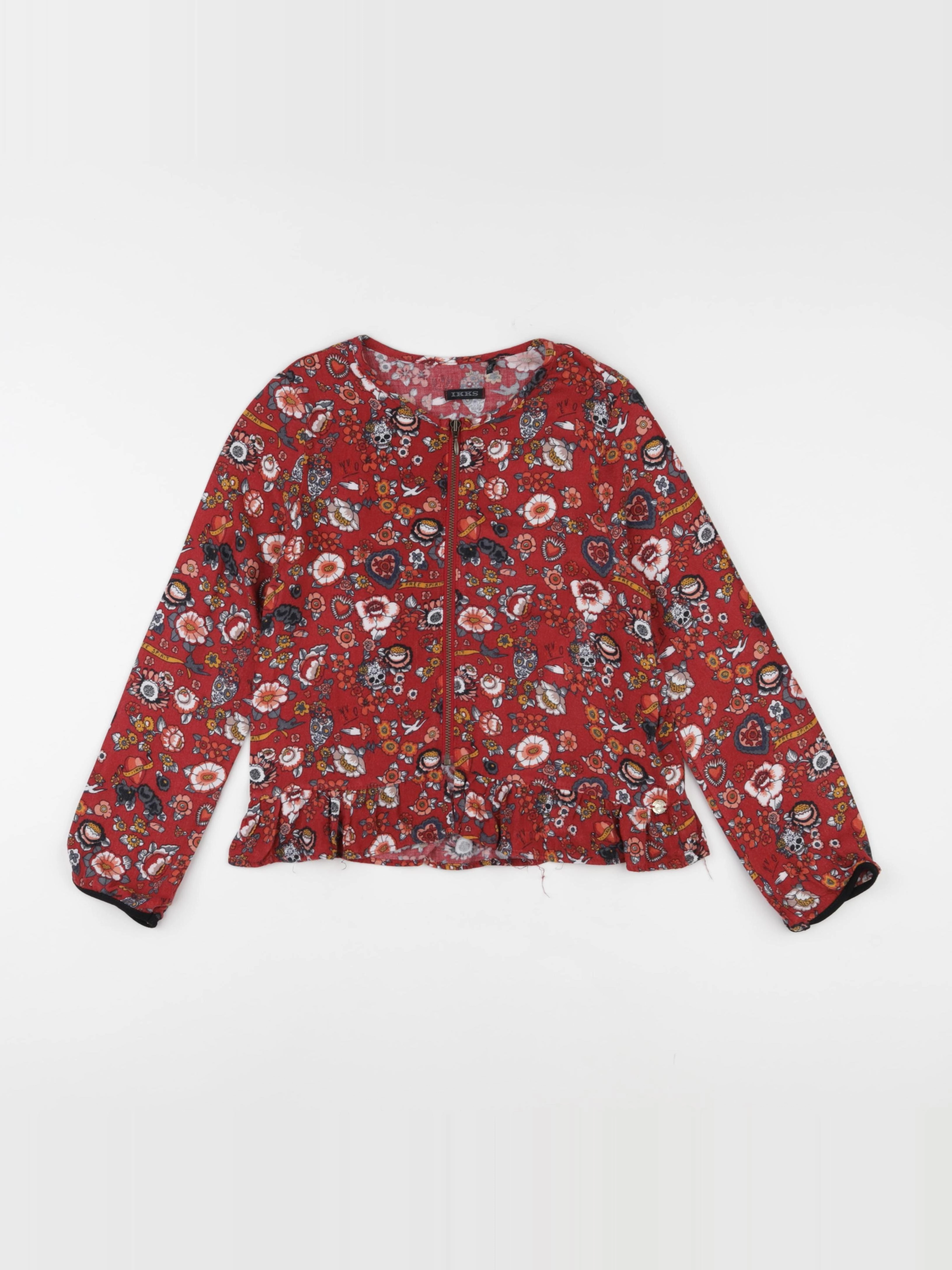 IKKS - blouse rouge - 8 ans