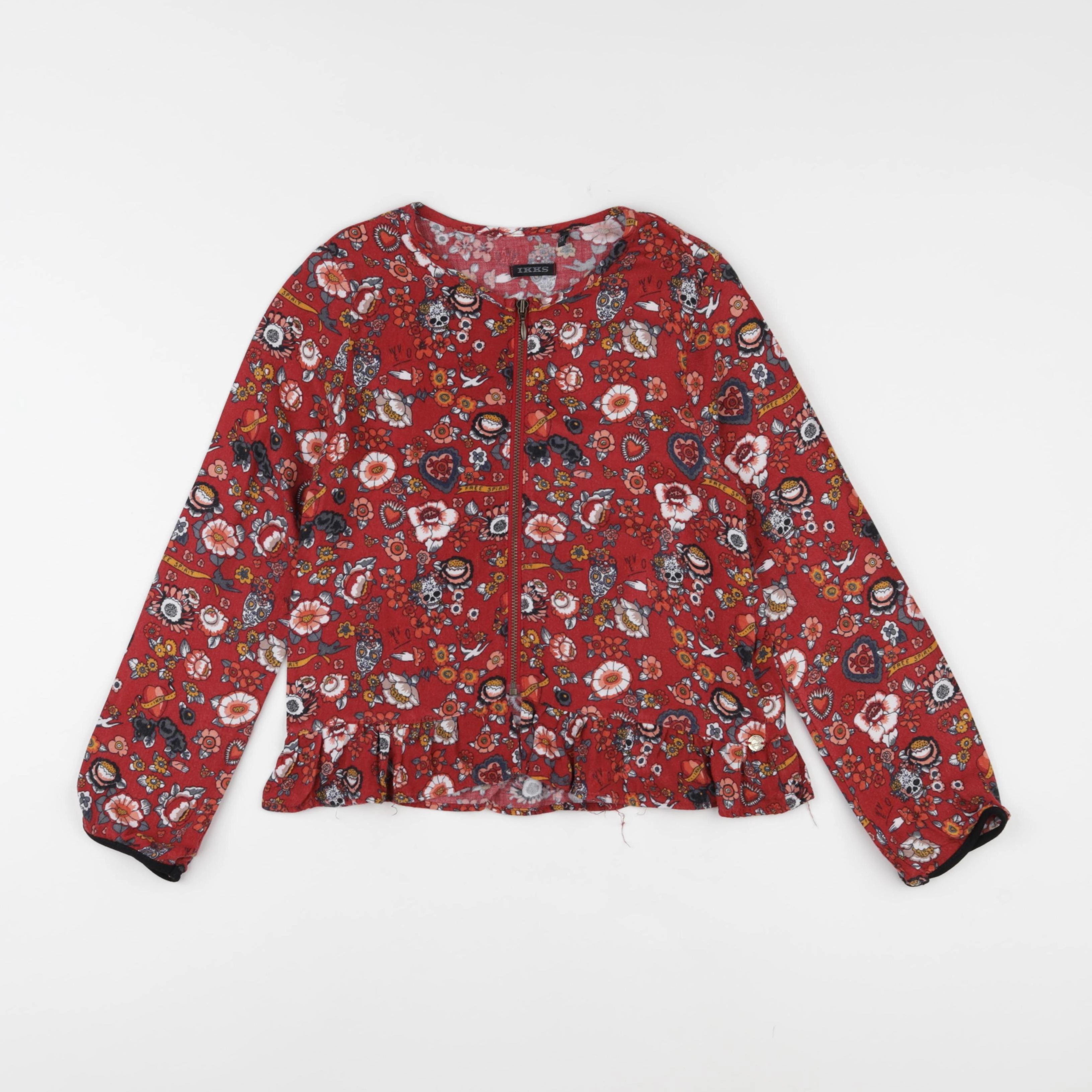 IKKS - blouse rouge - 8 ans