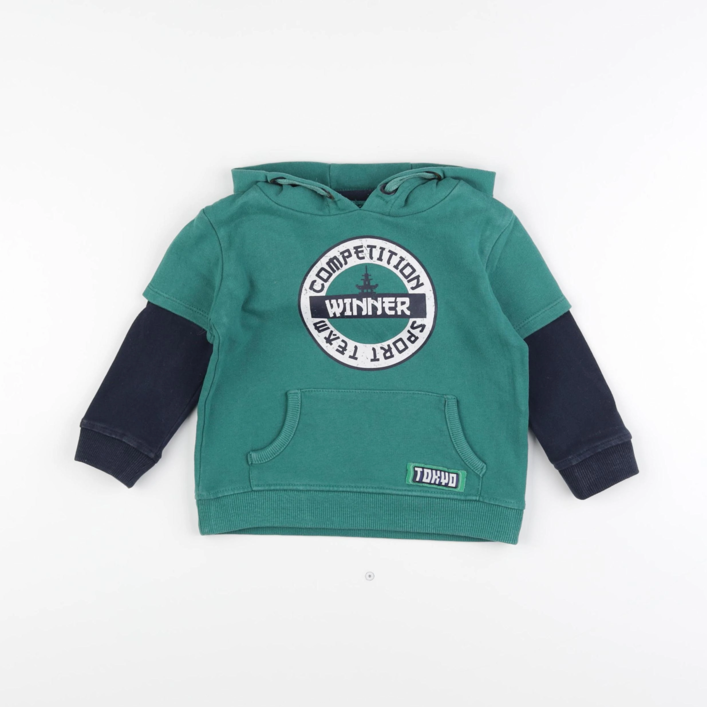 Vertbaudet - sweat vert - 2 ans