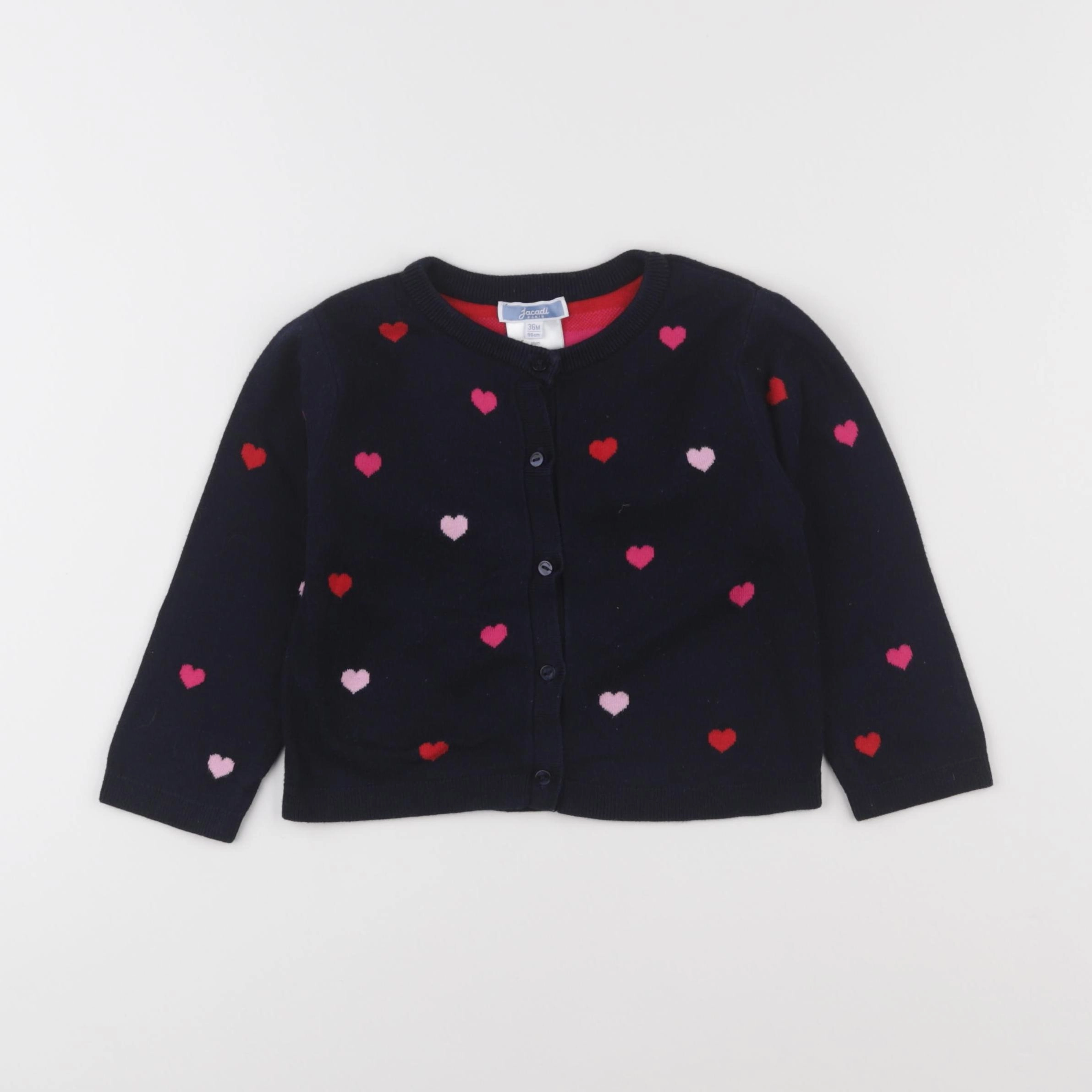 Jacadi - gilet bleu, rose - 36 mois