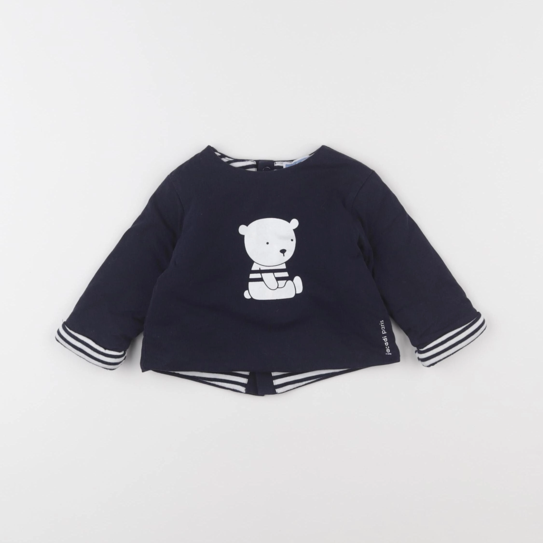 Jacadi - tee-shirt bleu, blanc - 6 mois