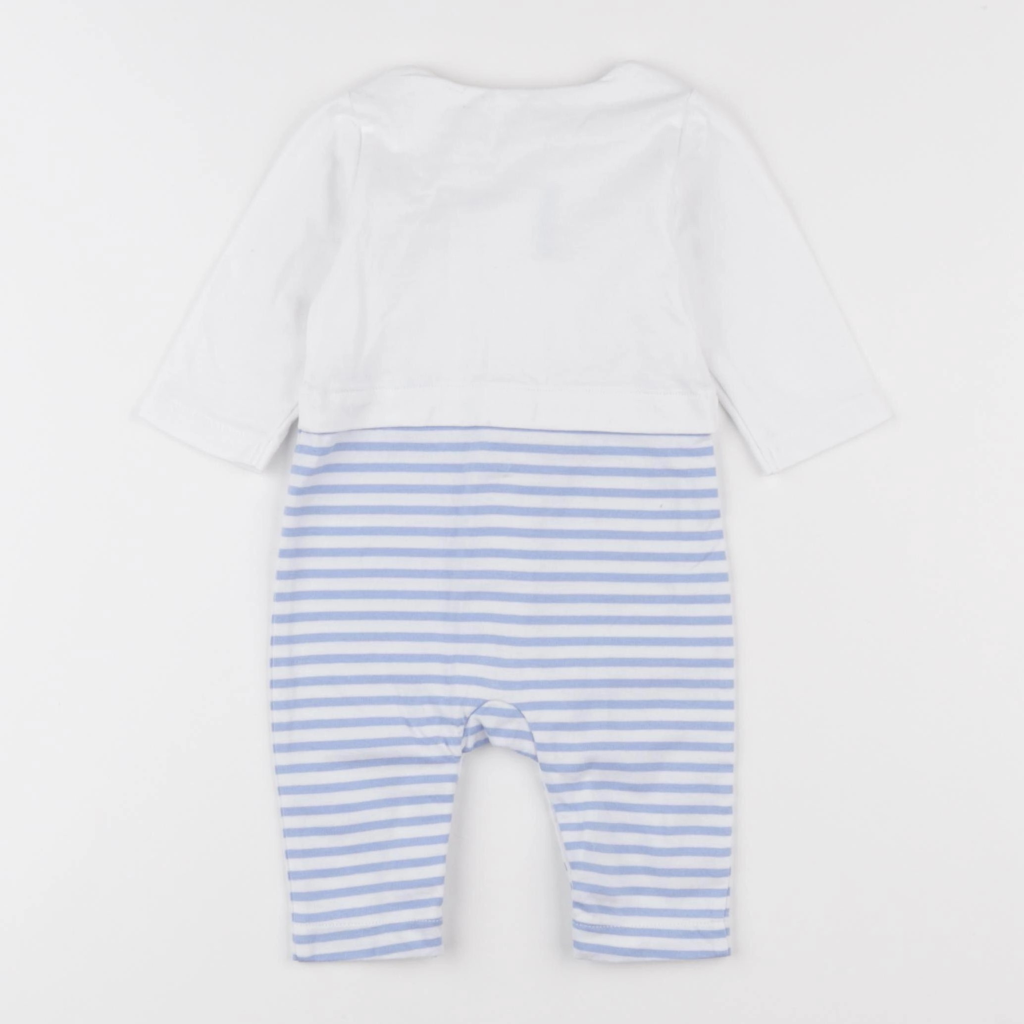Jacadi - pyjama coton blanc, bleu - 3 mois