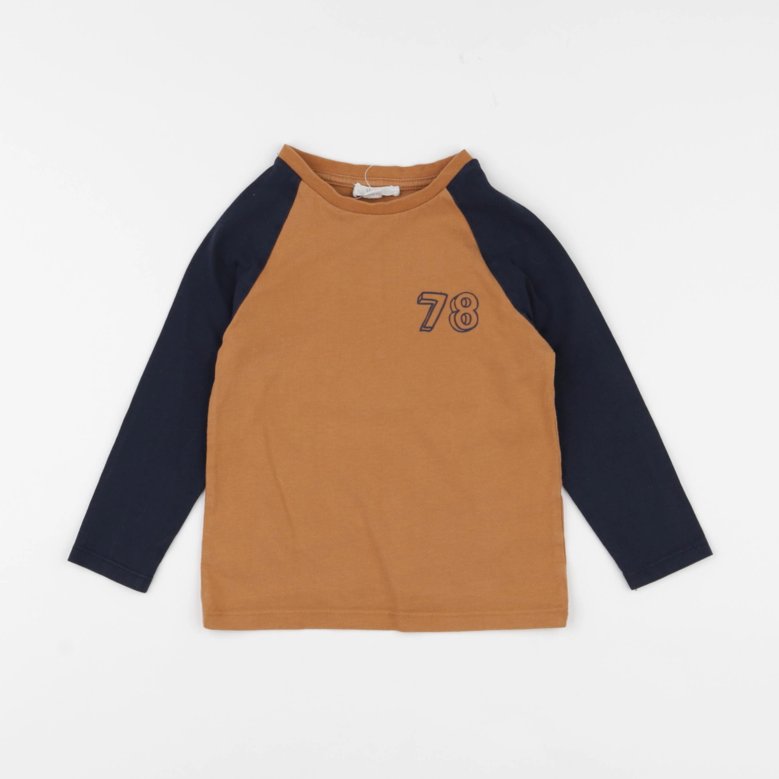 Little Cigogne - tee-shirt bleu, marron - 3 ans