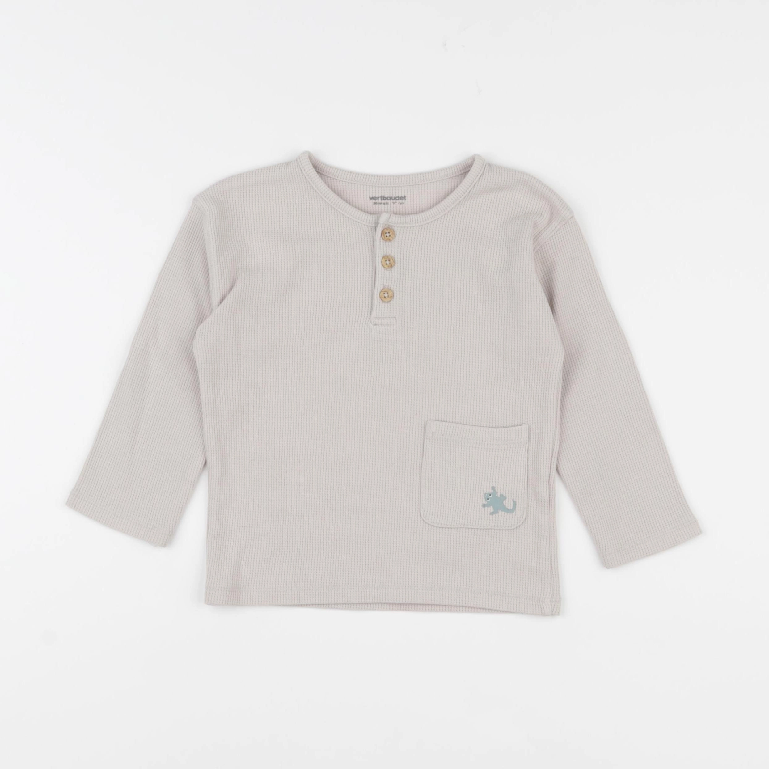 Vertbaudet - tee-shirt beige - 36 mois