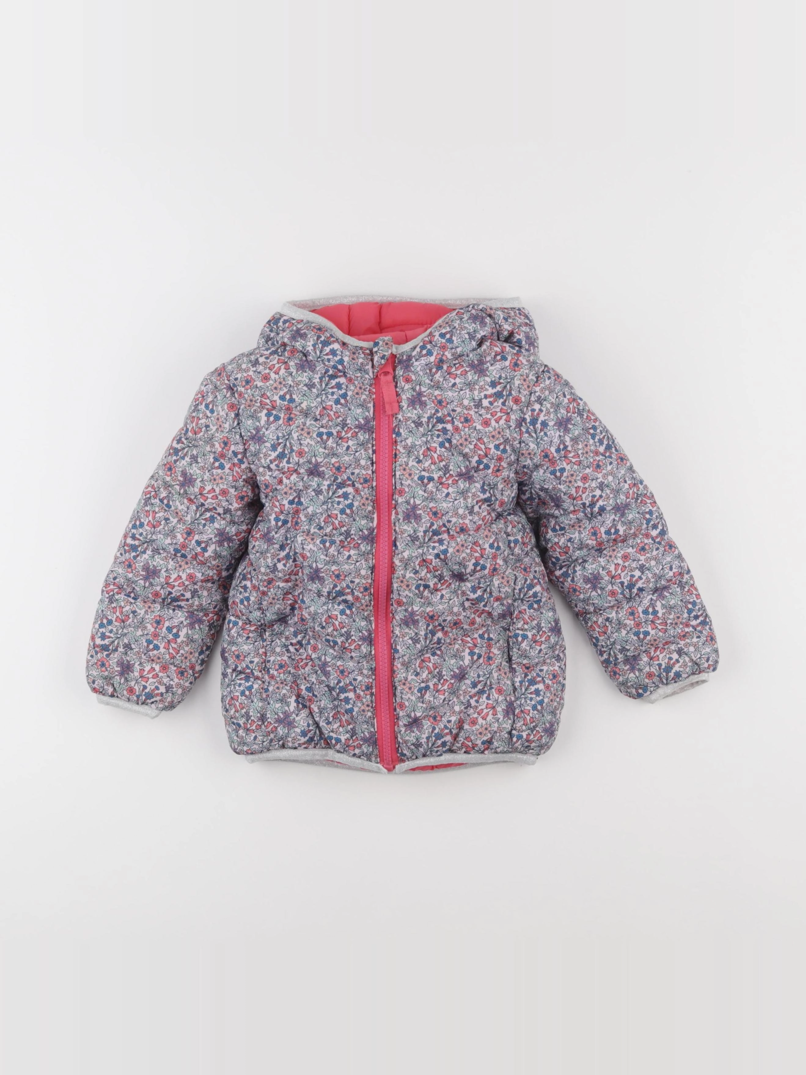 Vertbaudet - doudoune réversible rose - 3 ans