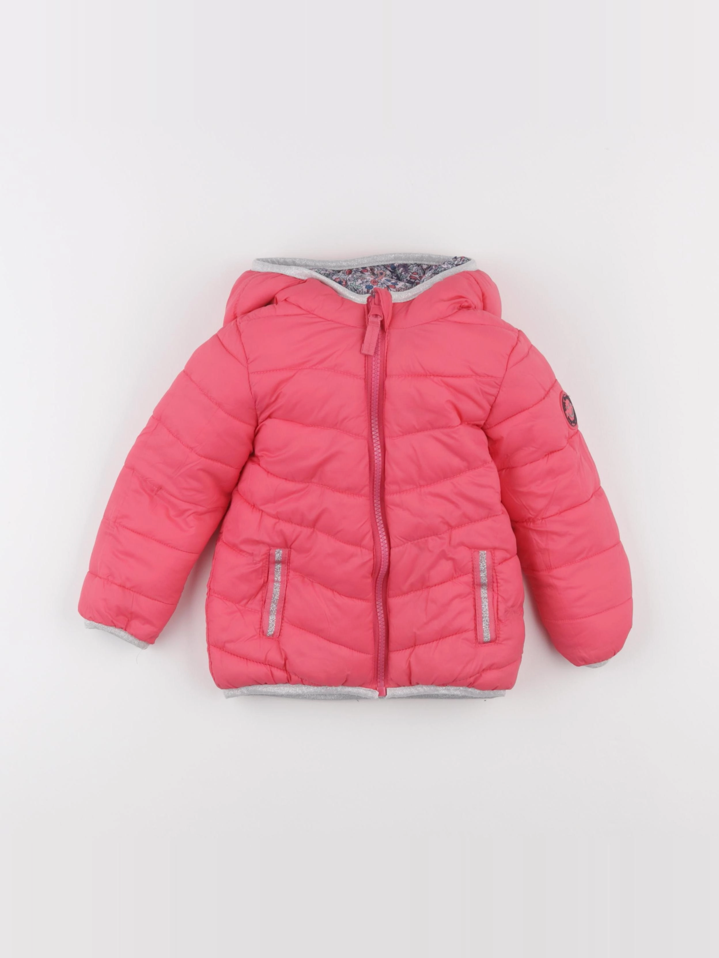 Vertbaudet - doudoune réversible rose - 3 ans