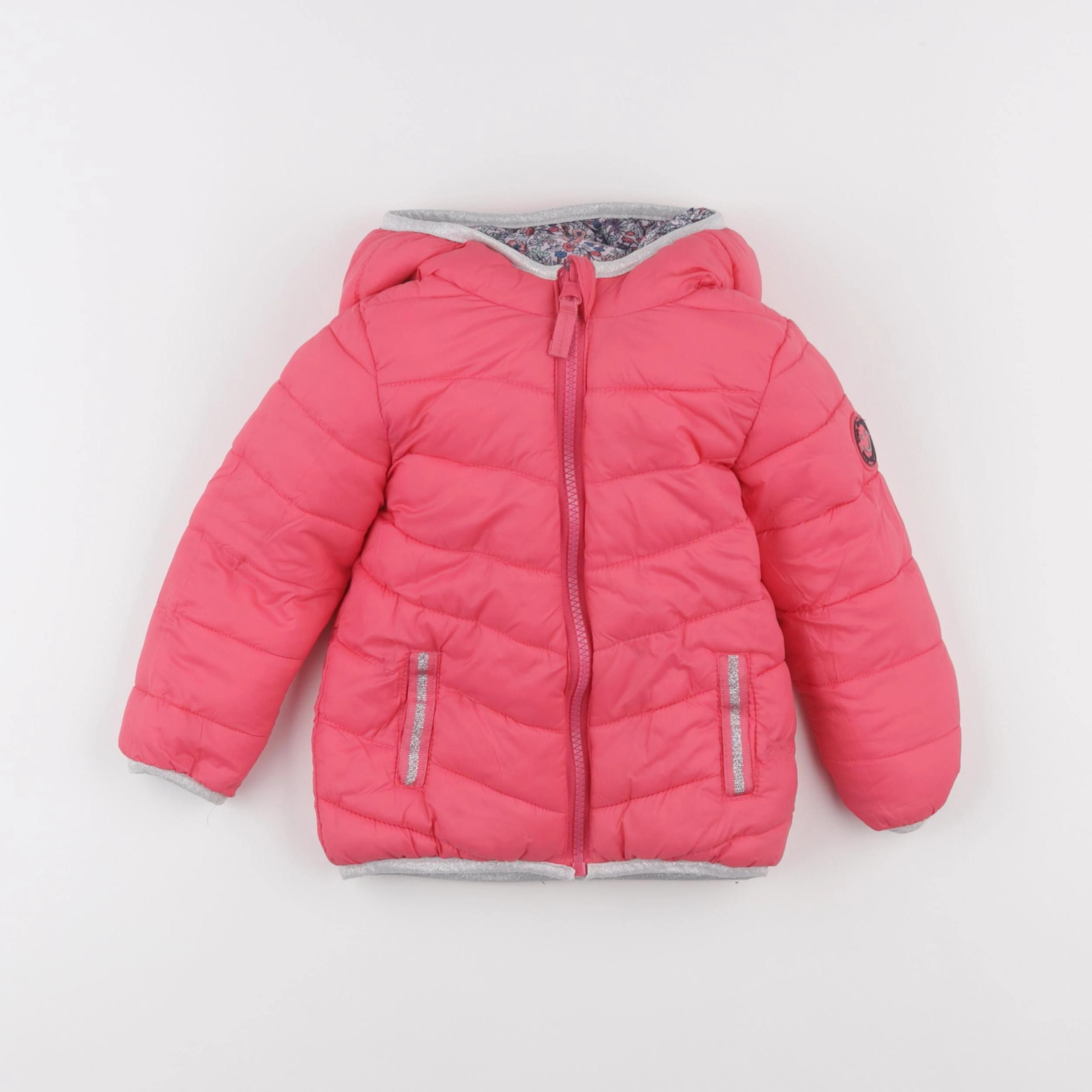 Vertbaudet - doudoune réversible rose - 3 ans